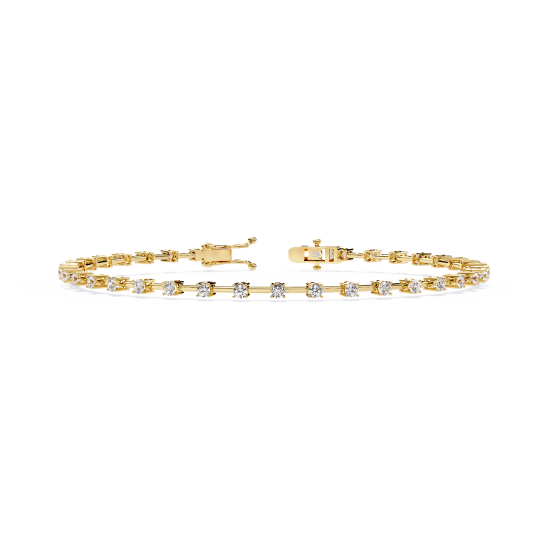 Fabulous  Bracelet With 18k Gold  Lab Grown Diamond.