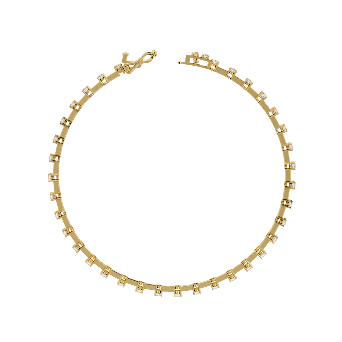 Fabulous  Bracelet With 18k Gold  Lab Grown Diamond.