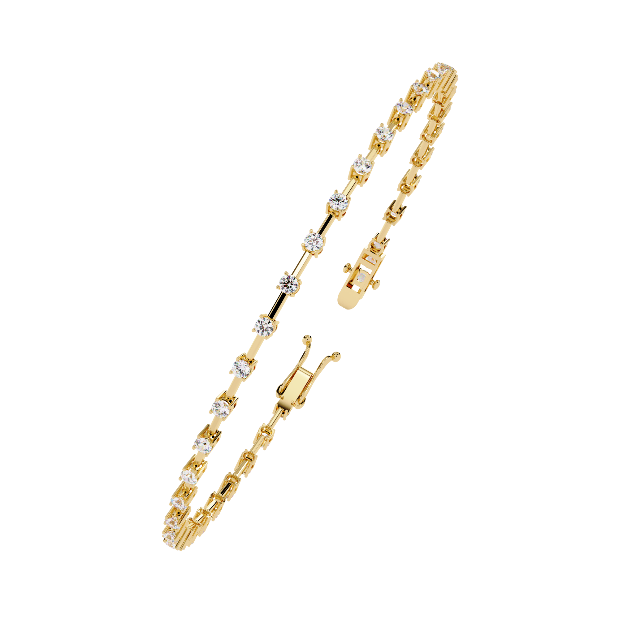 Fabulous  Bracelet With 18k Gold  Lab Grown Diamond.