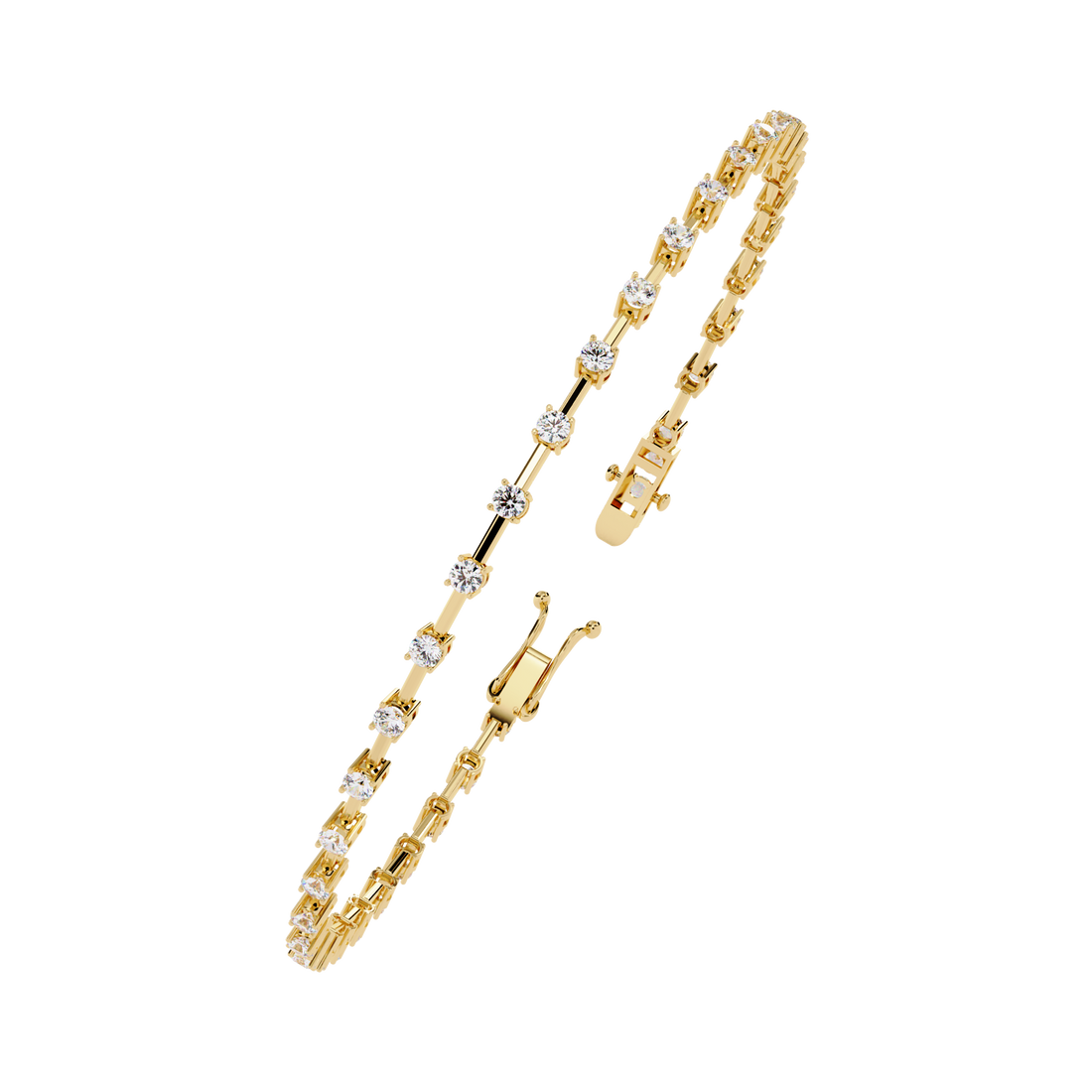 Fabulous  Bracelet With 18k Gold  Lab Grown Diamond.