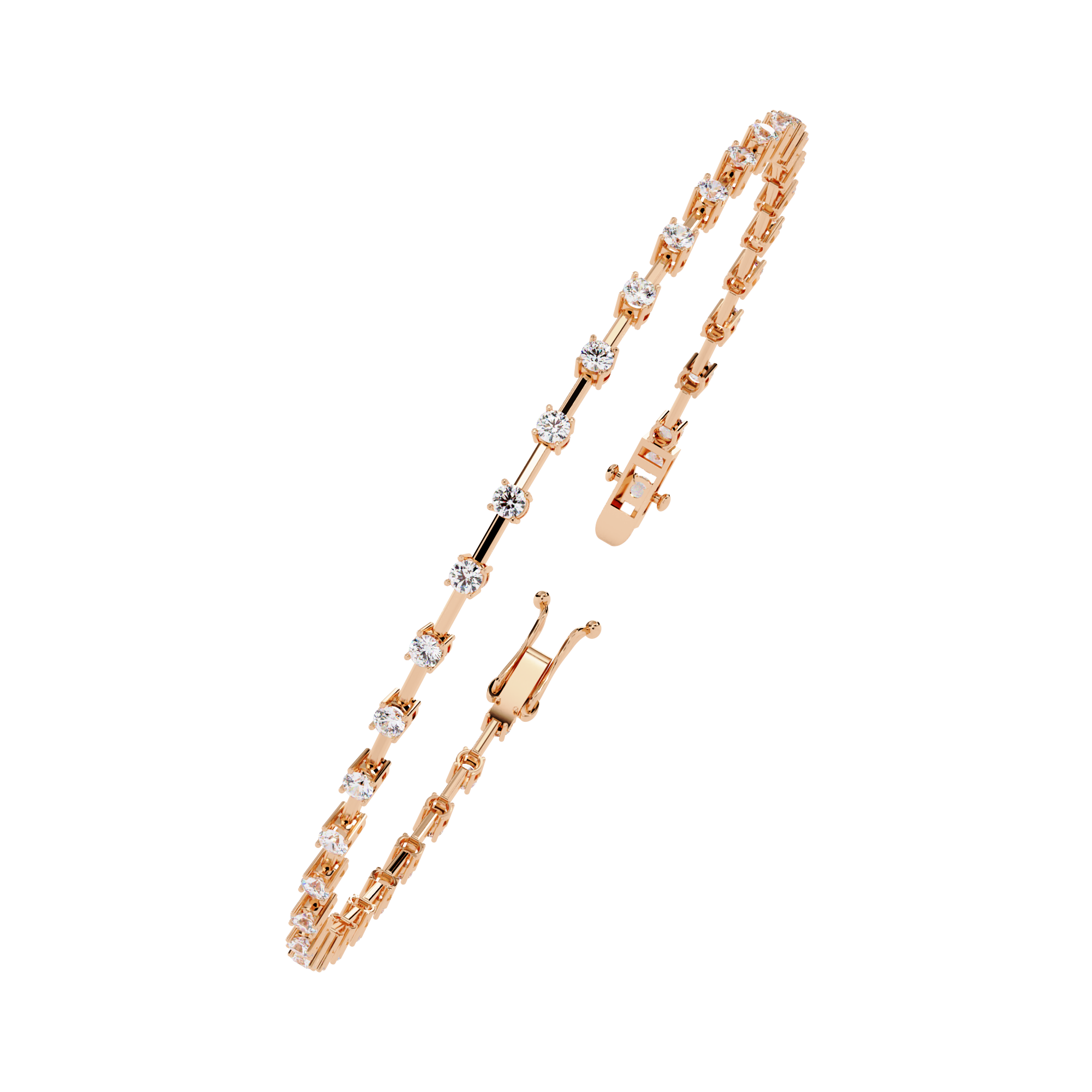 Fabulous  Bracelet With 18k Gold  Lab Grown Diamond.