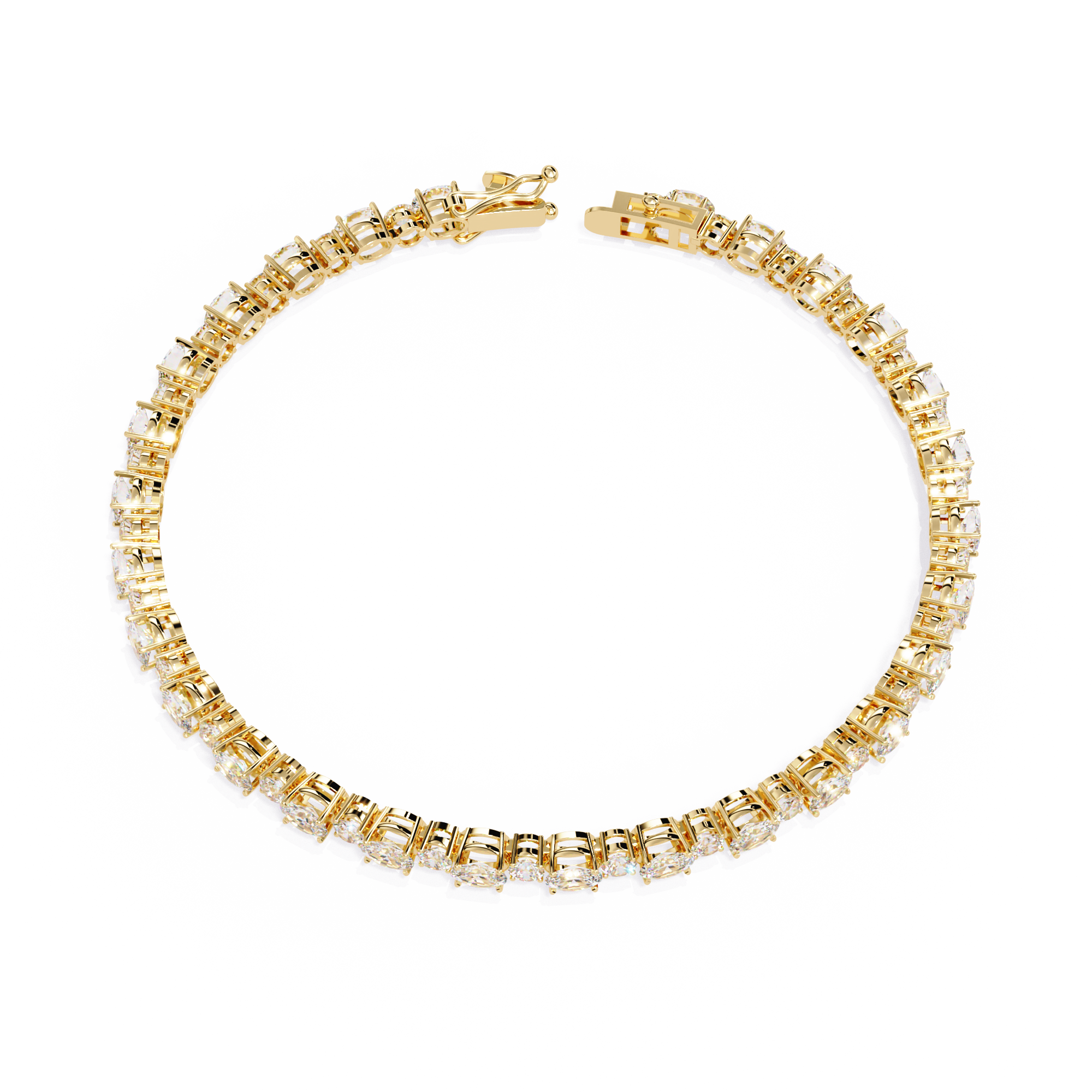 Fabulous  Bracelet With 18k Gold  Lab Grown Diamond.