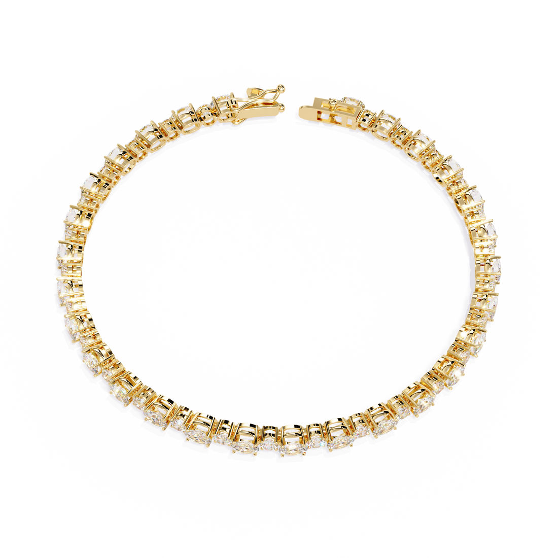 Fabulous  Bracelet With 18k Gold  Lab Grown Diamond.