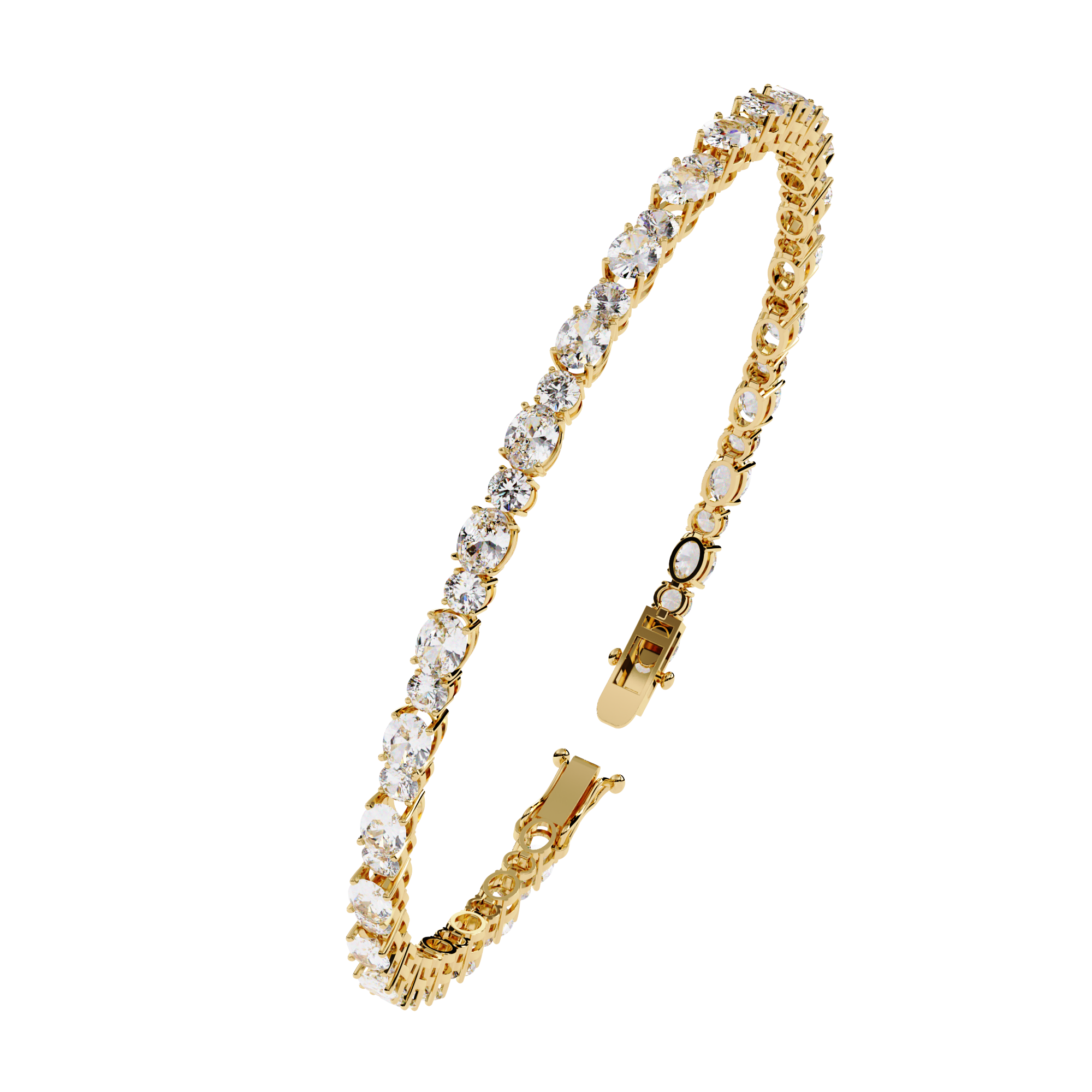 Fabulous  Bracelet With 18k Gold  Lab Grown Diamond.
