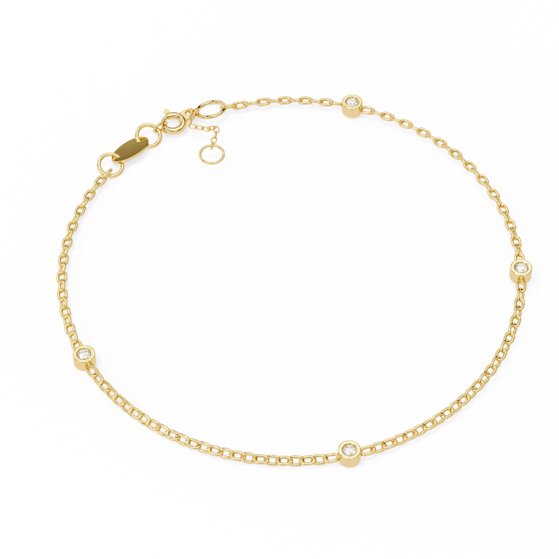 Fabulous  Bracelet With 18k Gold  Lab Grown Diamond.