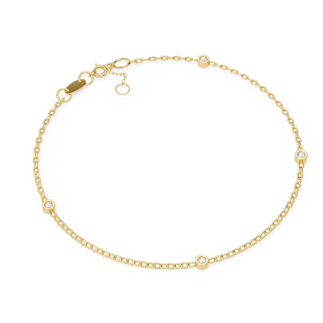 Fabulous  Bracelet With 18k Gold  Lab Grown Diamond.