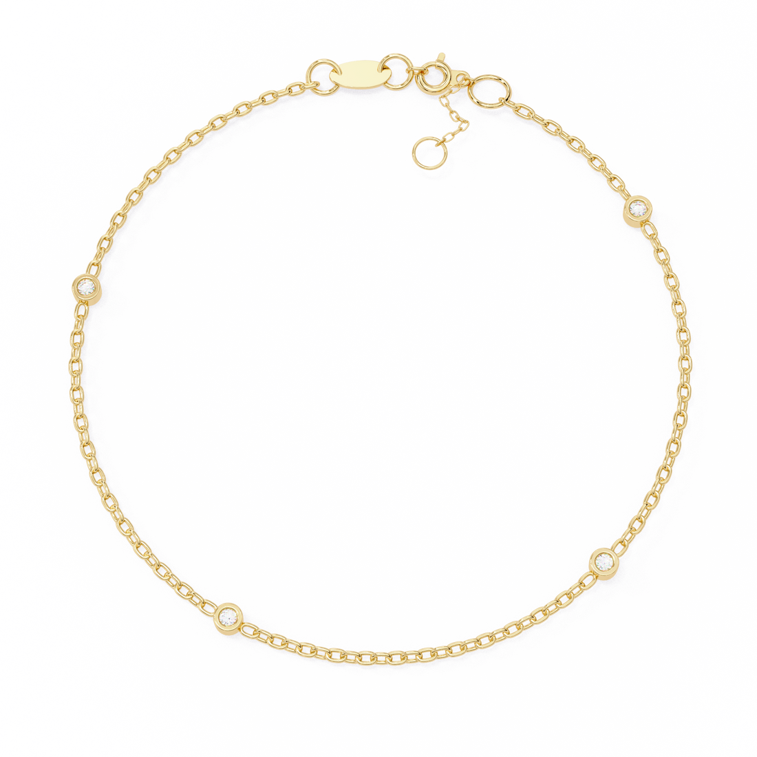 Fabulous  Bracelet With 18k Gold  Lab Grown Diamond.