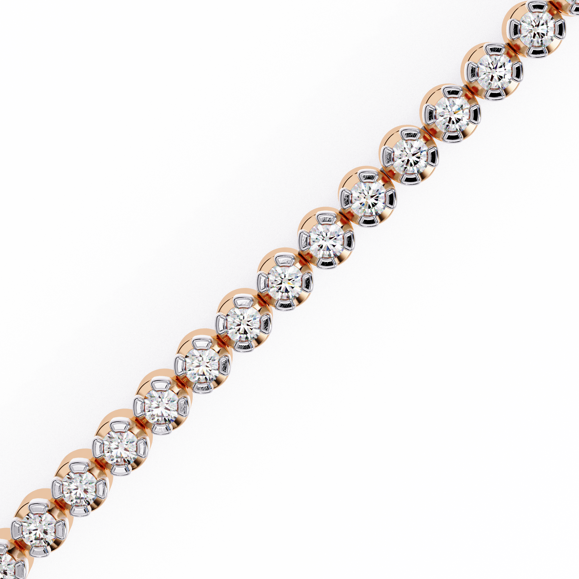 Fabulous  Bracelet With 18k Gold  Lab Grown Diamond.