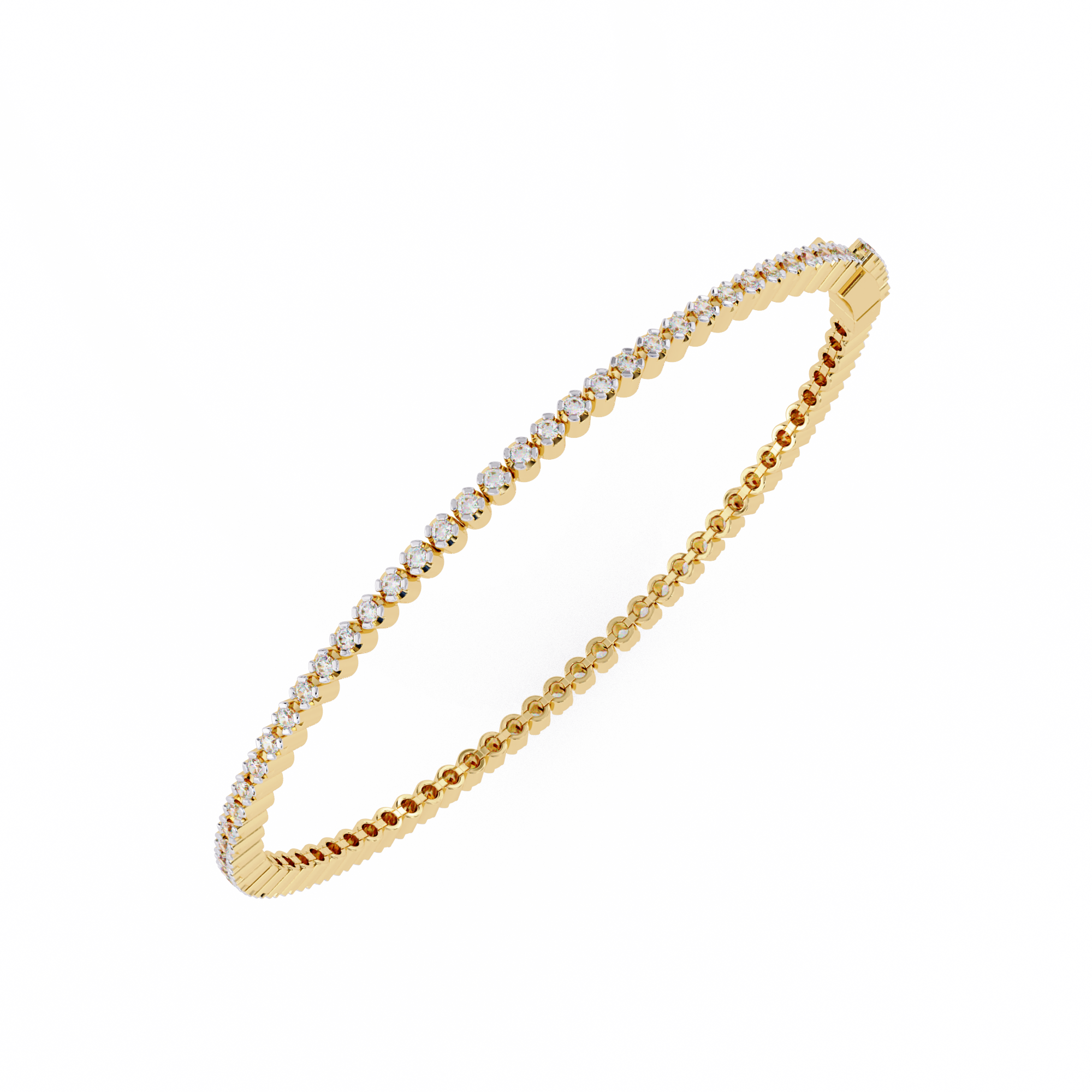 Fabulous  Bracelet With 18k Gold  Lab Grown Diamond.