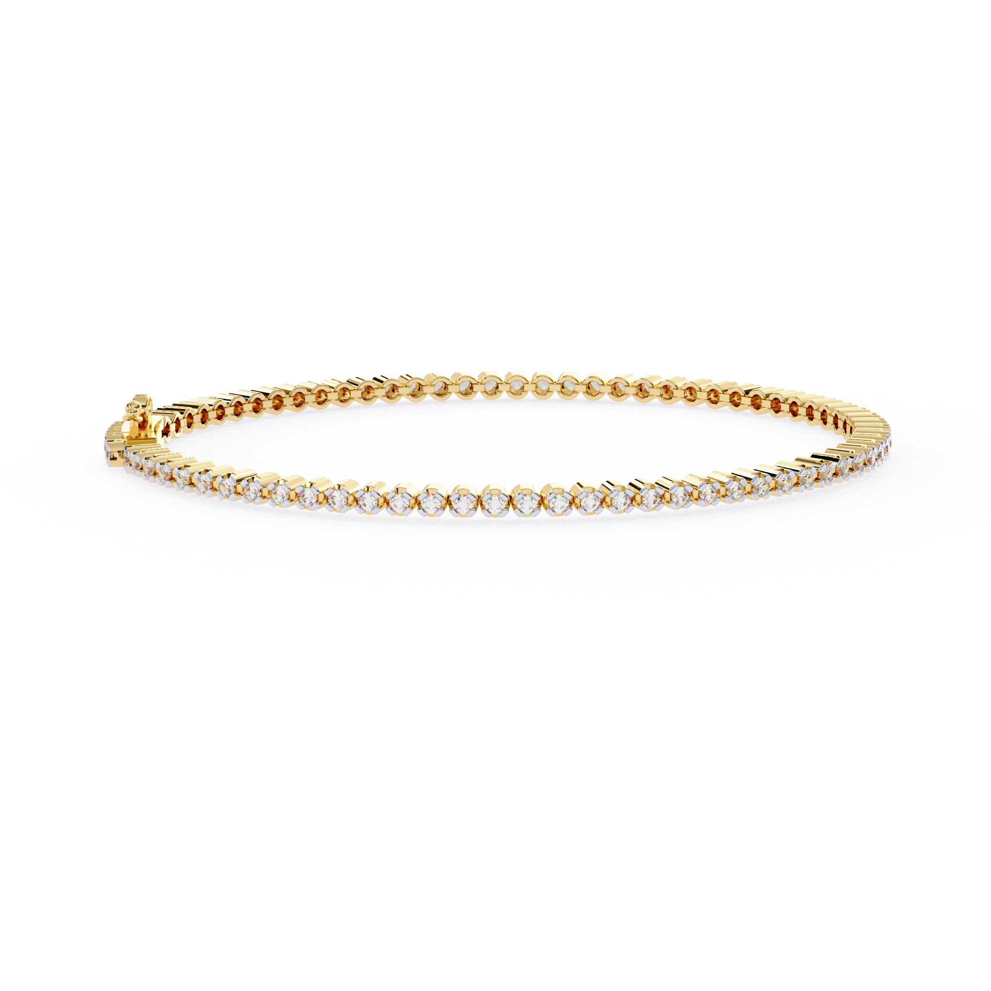 Fabulous  Bracelet With 18k Gold  Lab Grown Diamond.