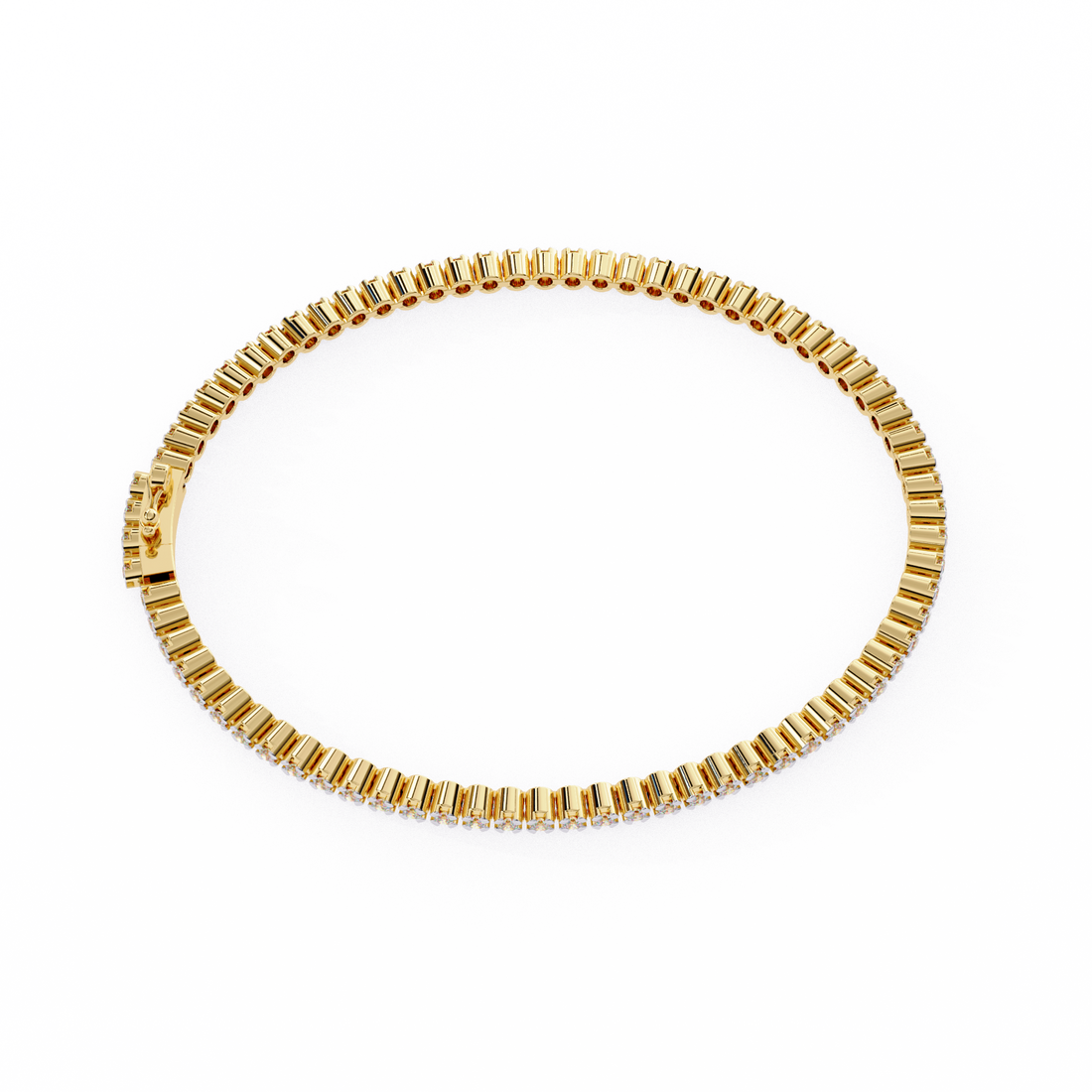 Fabulous  Bracelet With 18k Gold  Lab Grown Diamond.