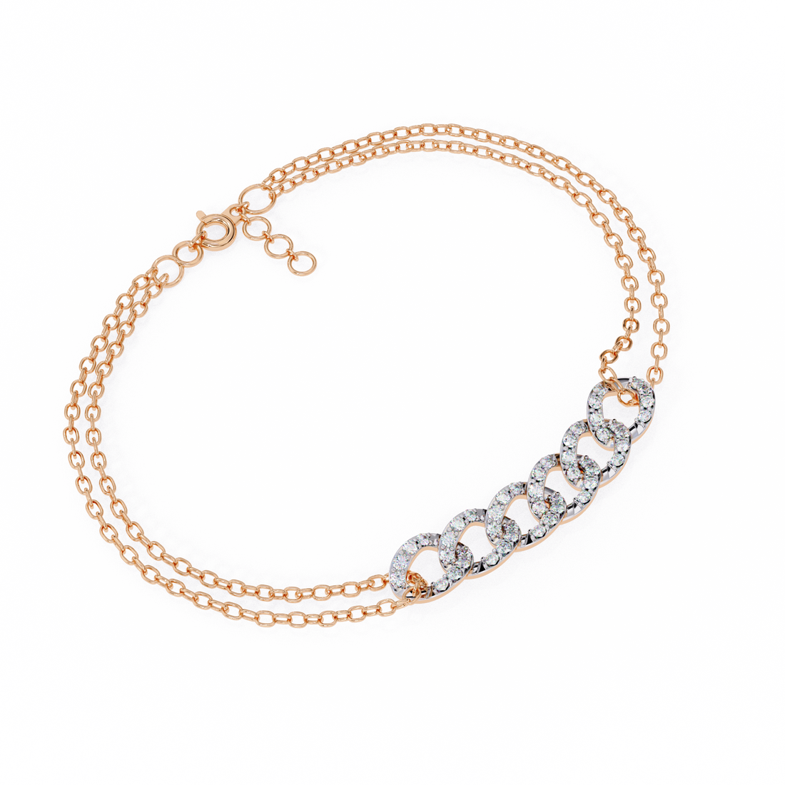 Fabulous  Bracelet With 18k Gold  Lab Grown Diamond.
