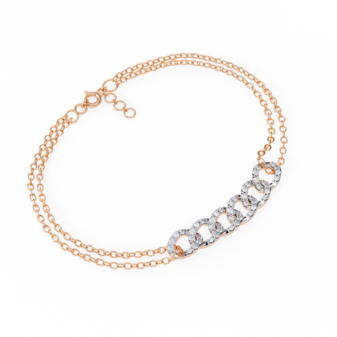 Fabulous  Bracelet With 18k Gold  Lab Grown Diamond.