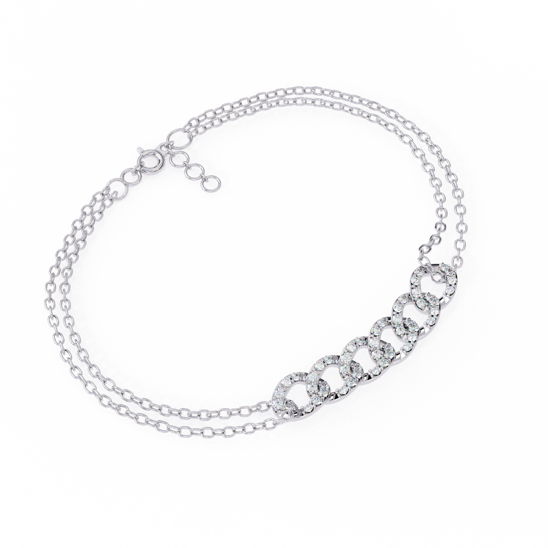 Fabulous  Bracelet With 18k Gold  Lab Grown Diamond.