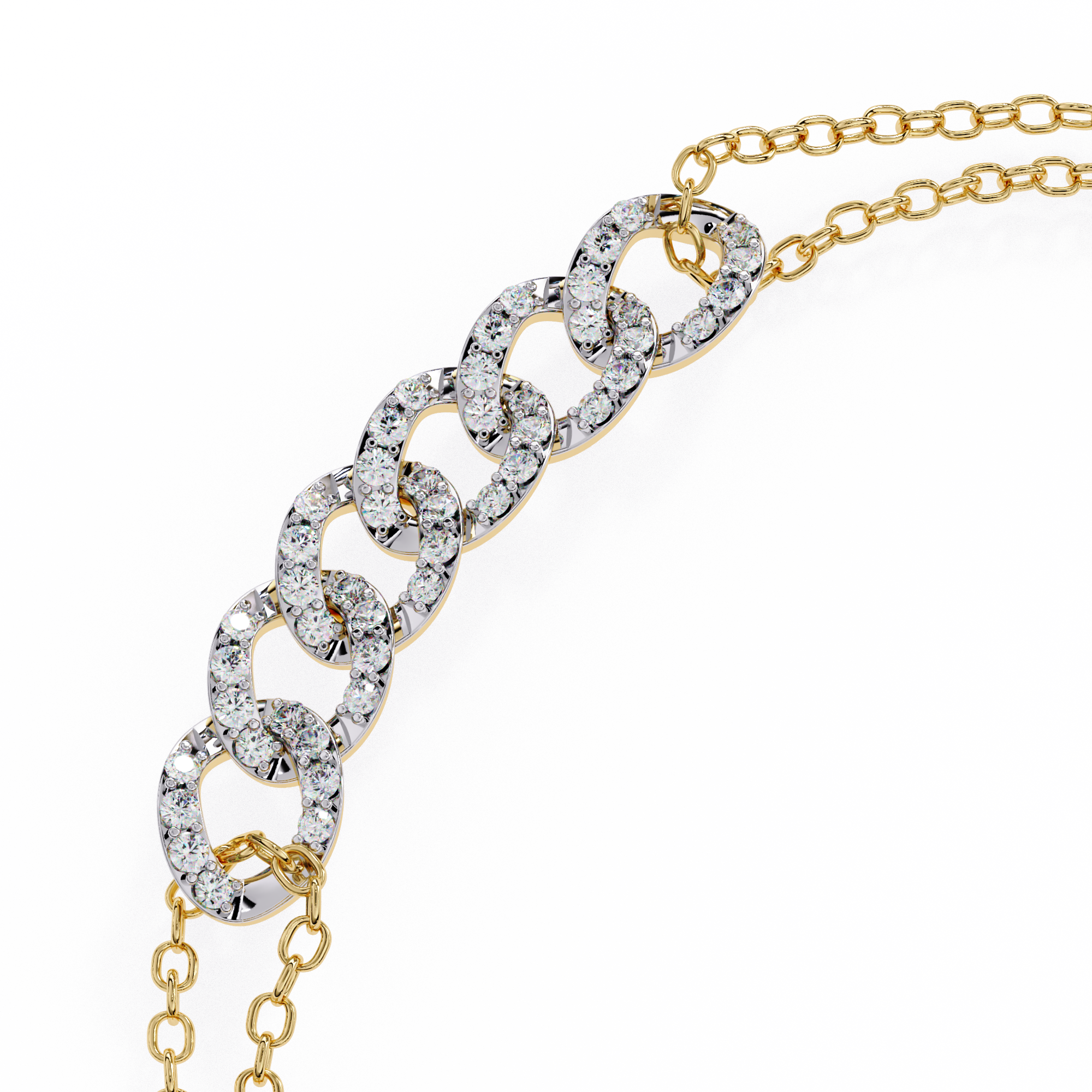 Fabulous  Bracelet With 18k Gold  Lab Grown Diamond.