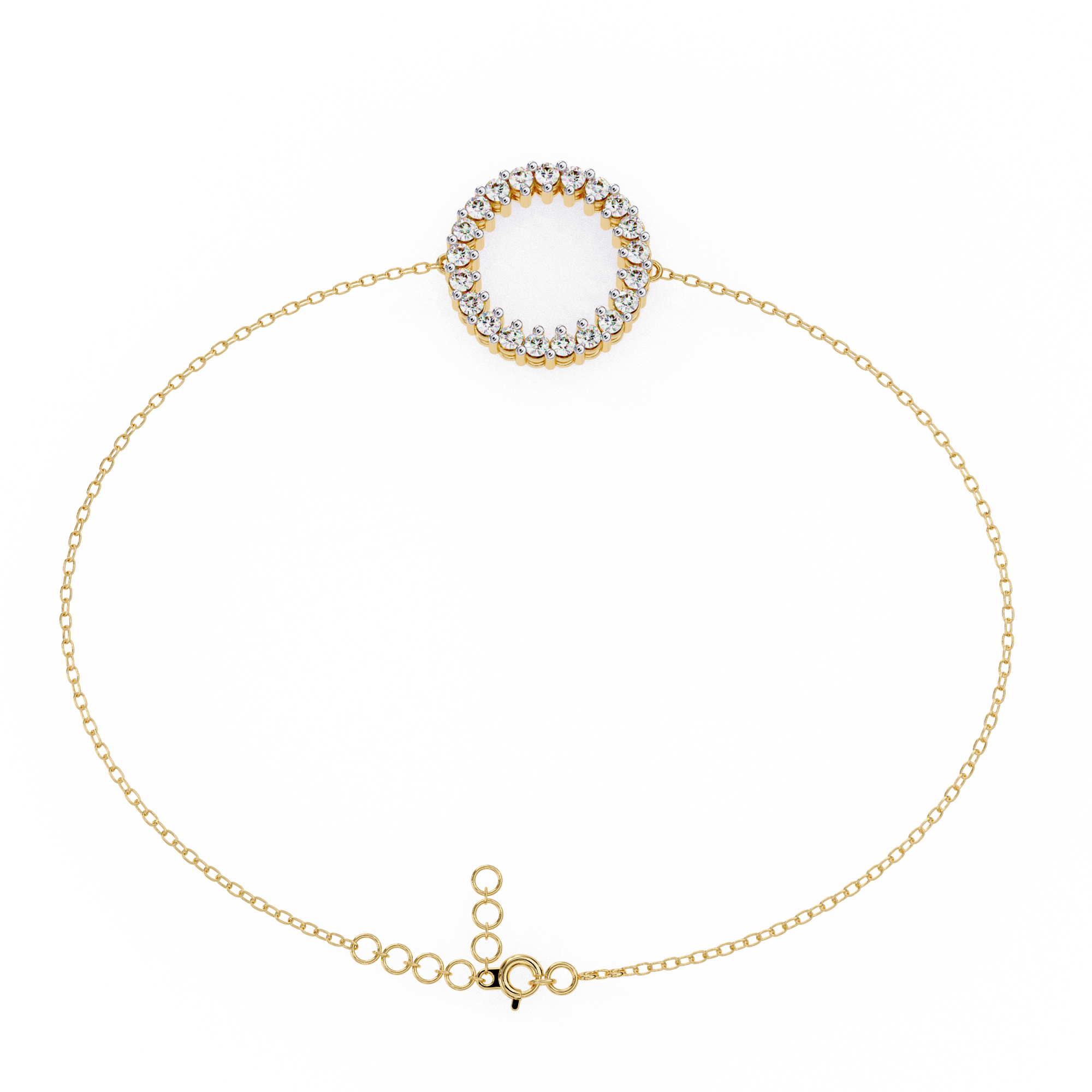 Fabulous  Bracelet With 18k Gold  Lab Grown Diamond.