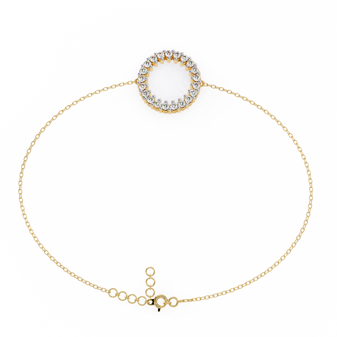 Fabulous  Bracelet With 18k Gold  Lab Grown Diamond.