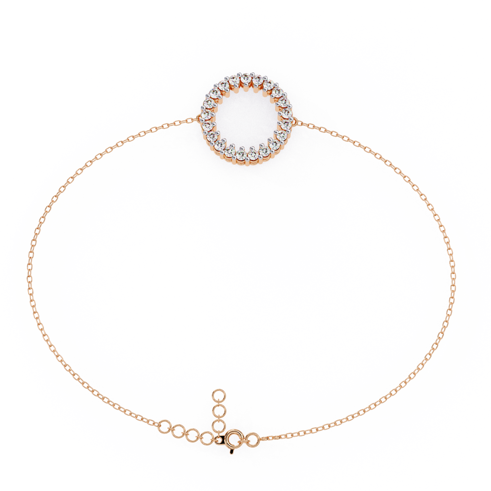 Fabulous  Bracelet With 18k Gold  Lab Grown Diamond.