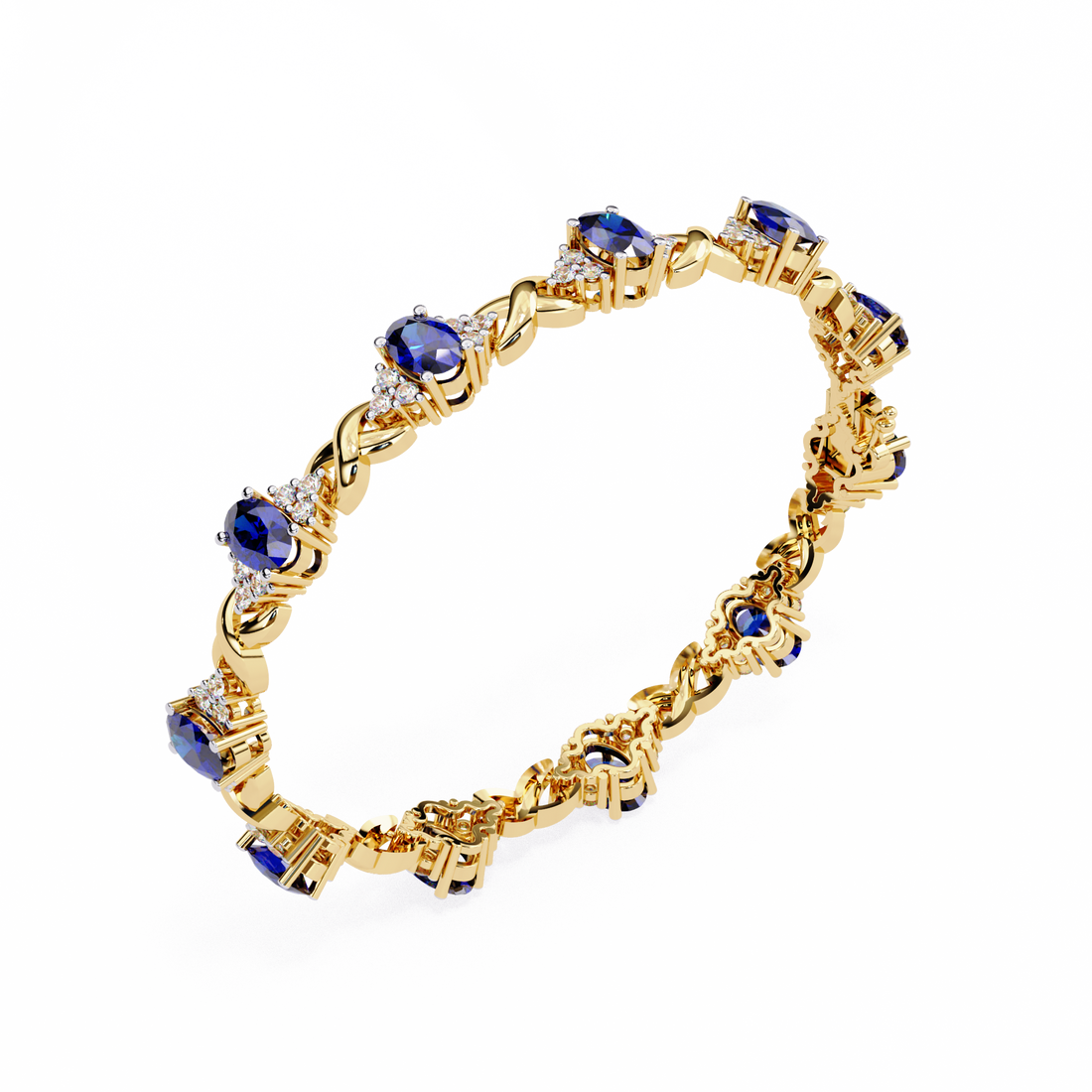 Fabulous  Bracelet With 18k Gold  Lab Grown Diamond.