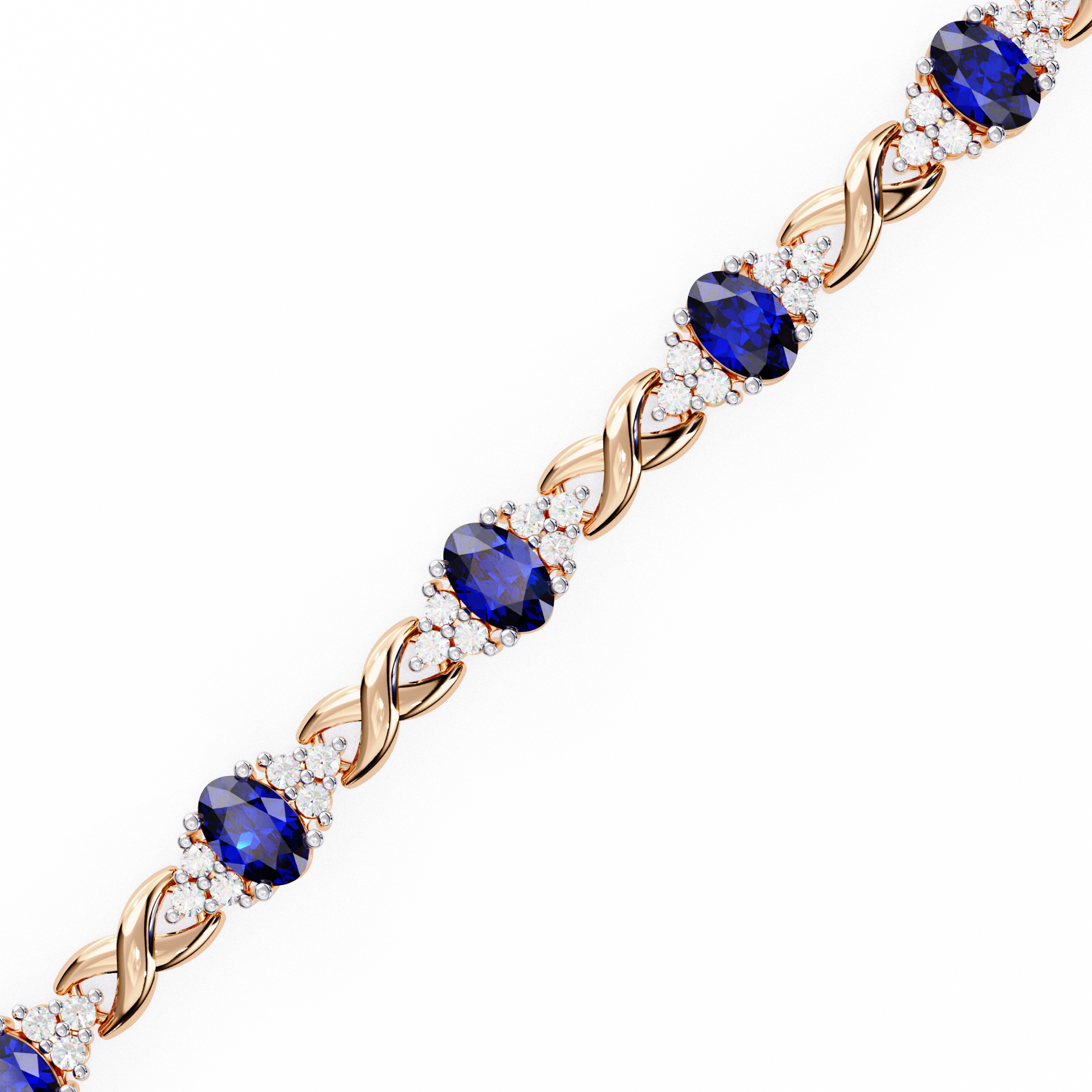 Fabulous  Bracelet With 18k Gold  Lab Grown Diamond.