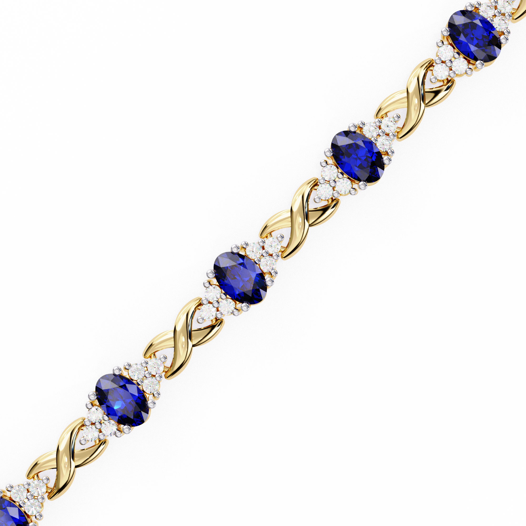 Fabulous  Bracelet With 18k Gold  Lab Grown Diamond.