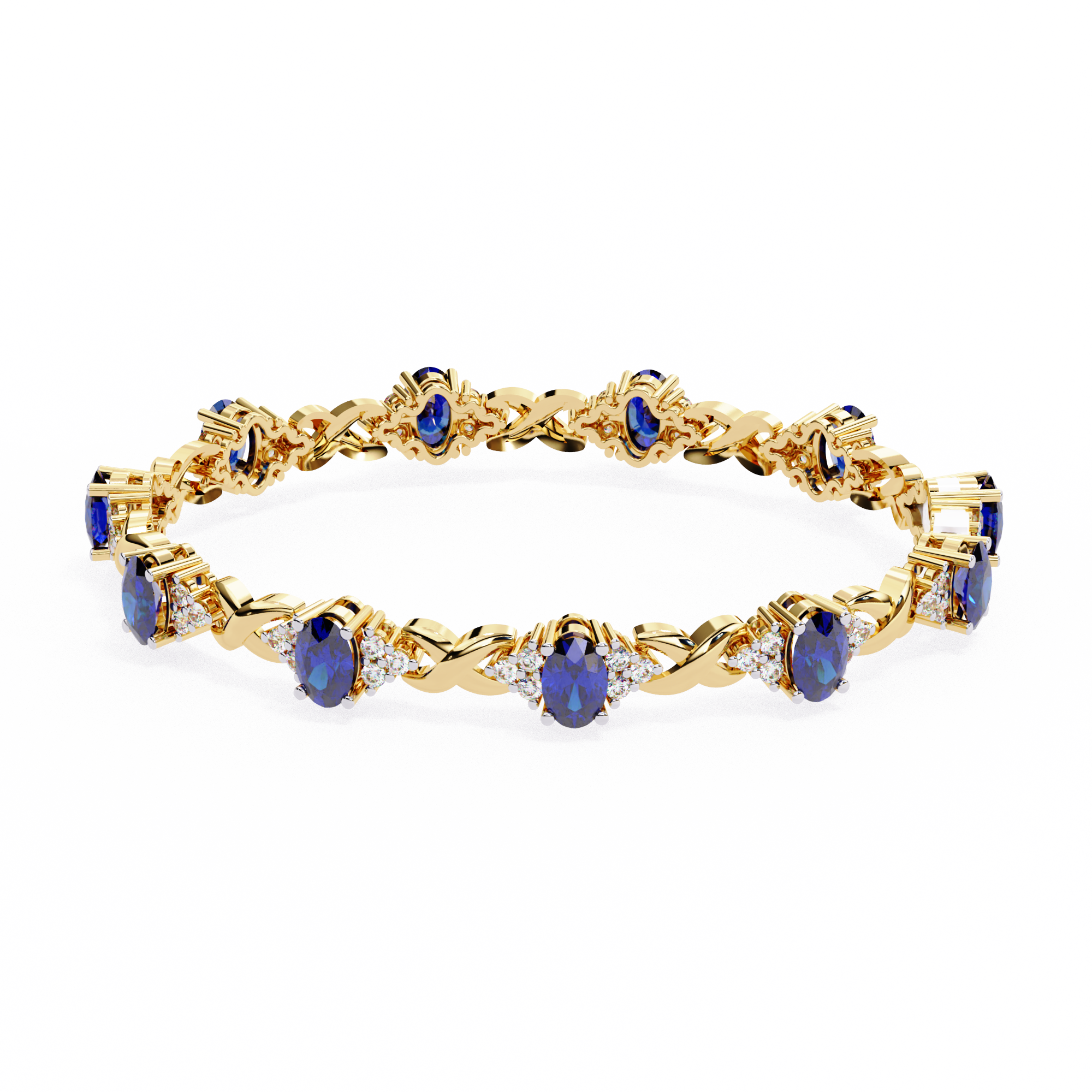 Fabulous  Bracelet With 18k Gold  Lab Grown Diamond.