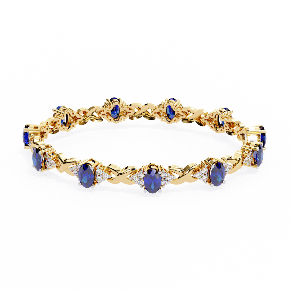 Fabulous  Bracelet With 18k Gold  Lab Grown Diamond.