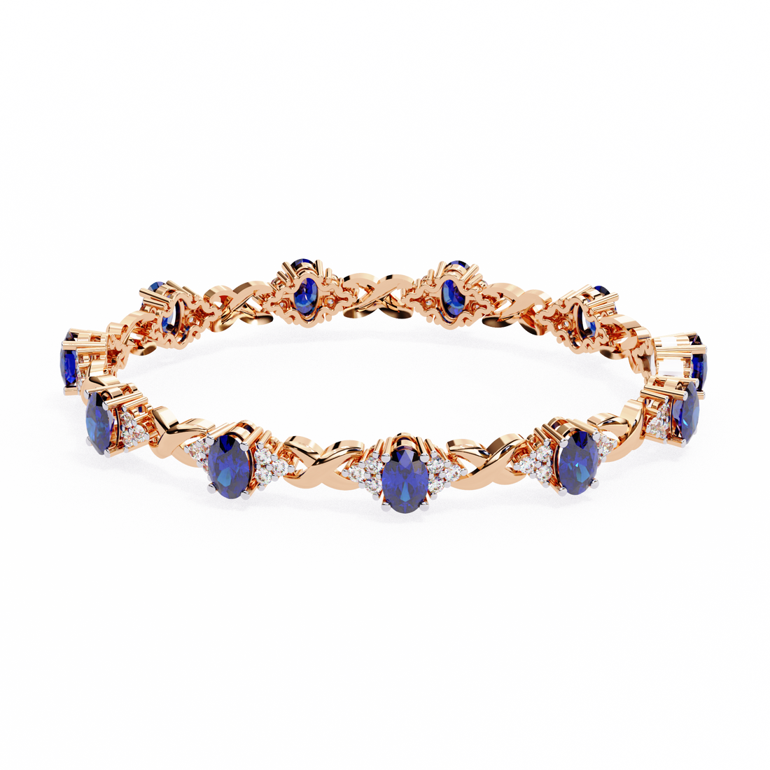Fabulous  Bracelet With 18k Gold  Lab Grown Diamond.
