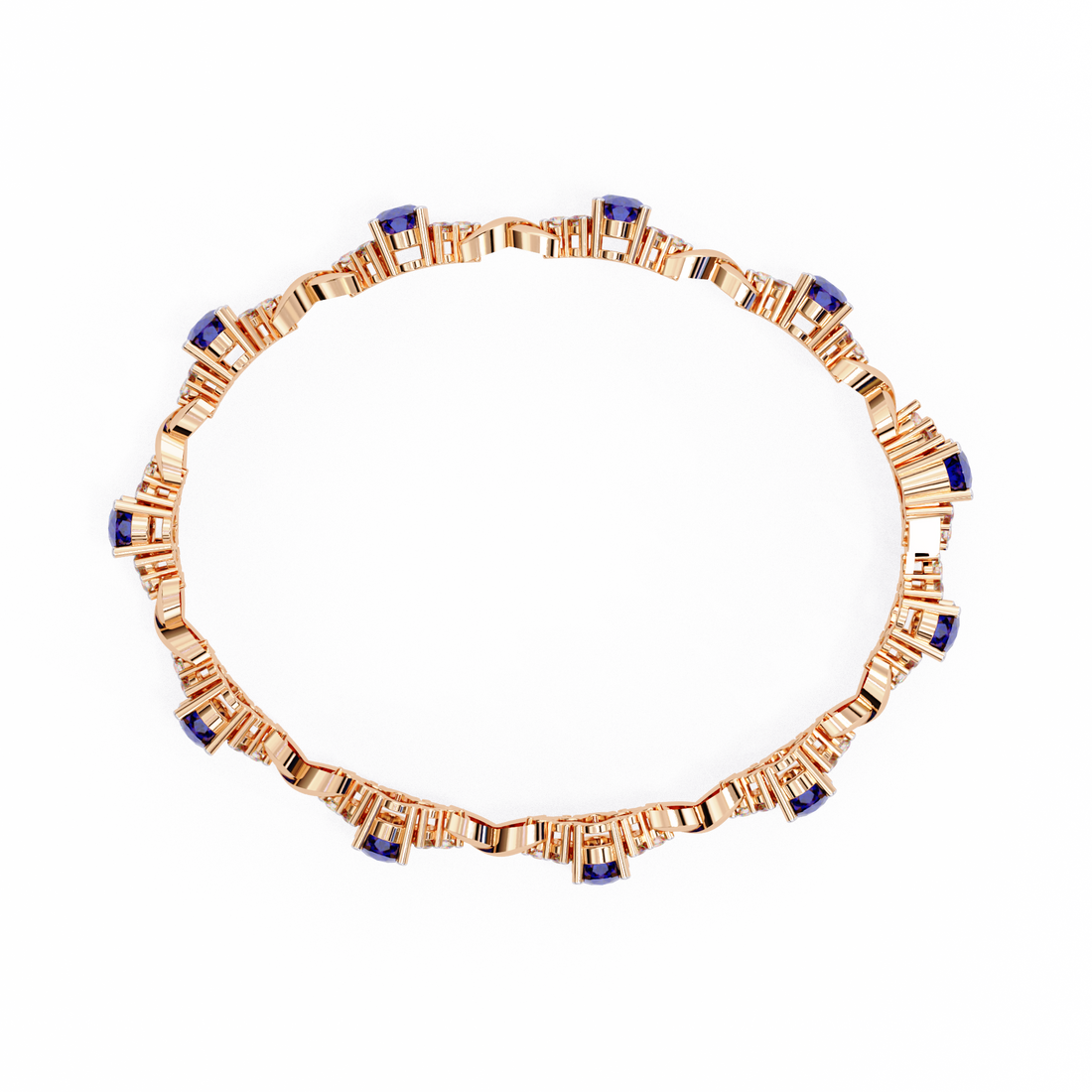 Fabulous  Bracelet With 18k Gold  Lab Grown Diamond.