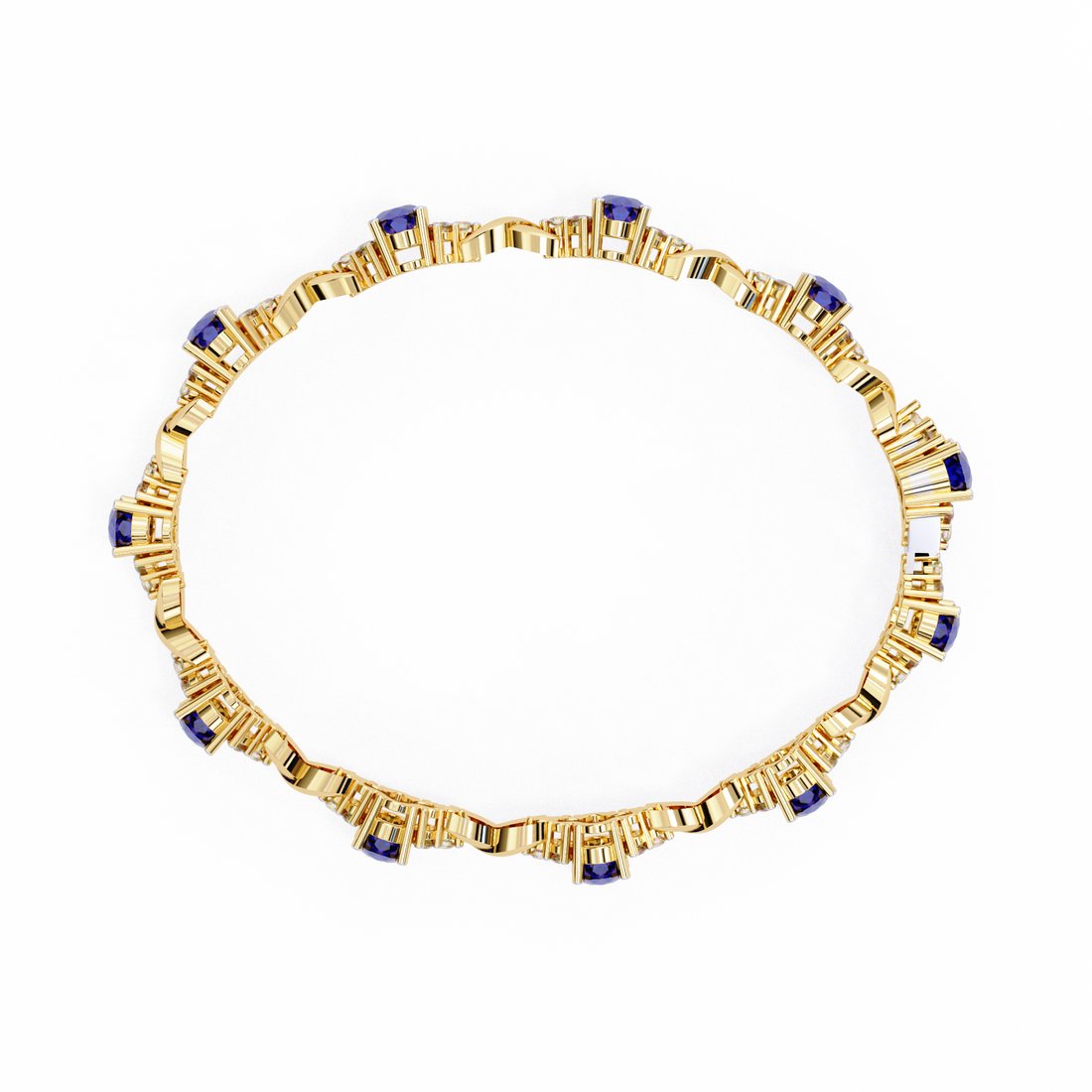 Fabulous  Bracelet With 18k Gold  Lab Grown Diamond.