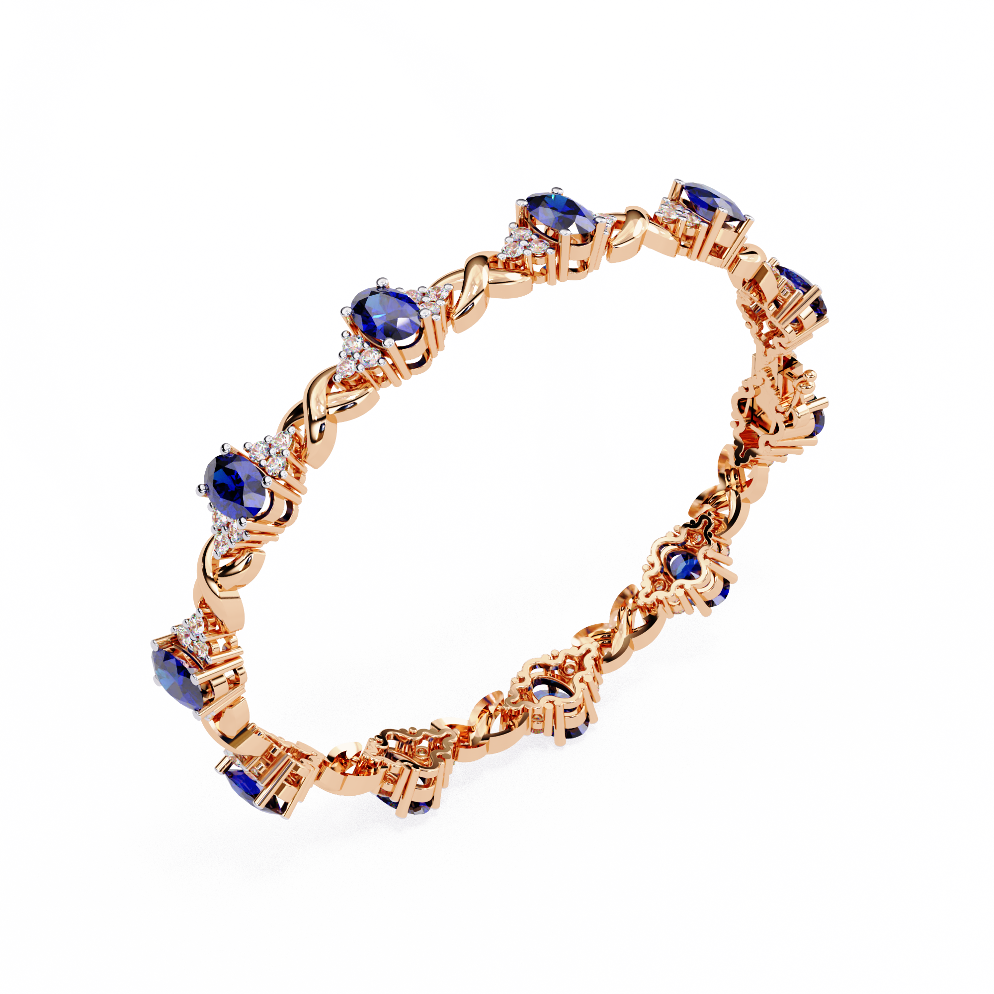 Fabulous  Bracelet With 18k Gold  Lab Grown Diamond.