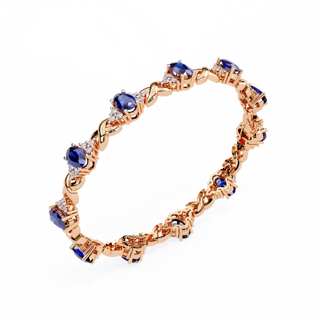 Fabulous  Bracelet With 18k Gold  Lab Grown Diamond.