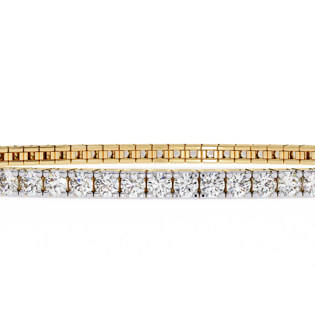 Fabulous  Bracelet With 18k Gold  Lab Grown Diamond.