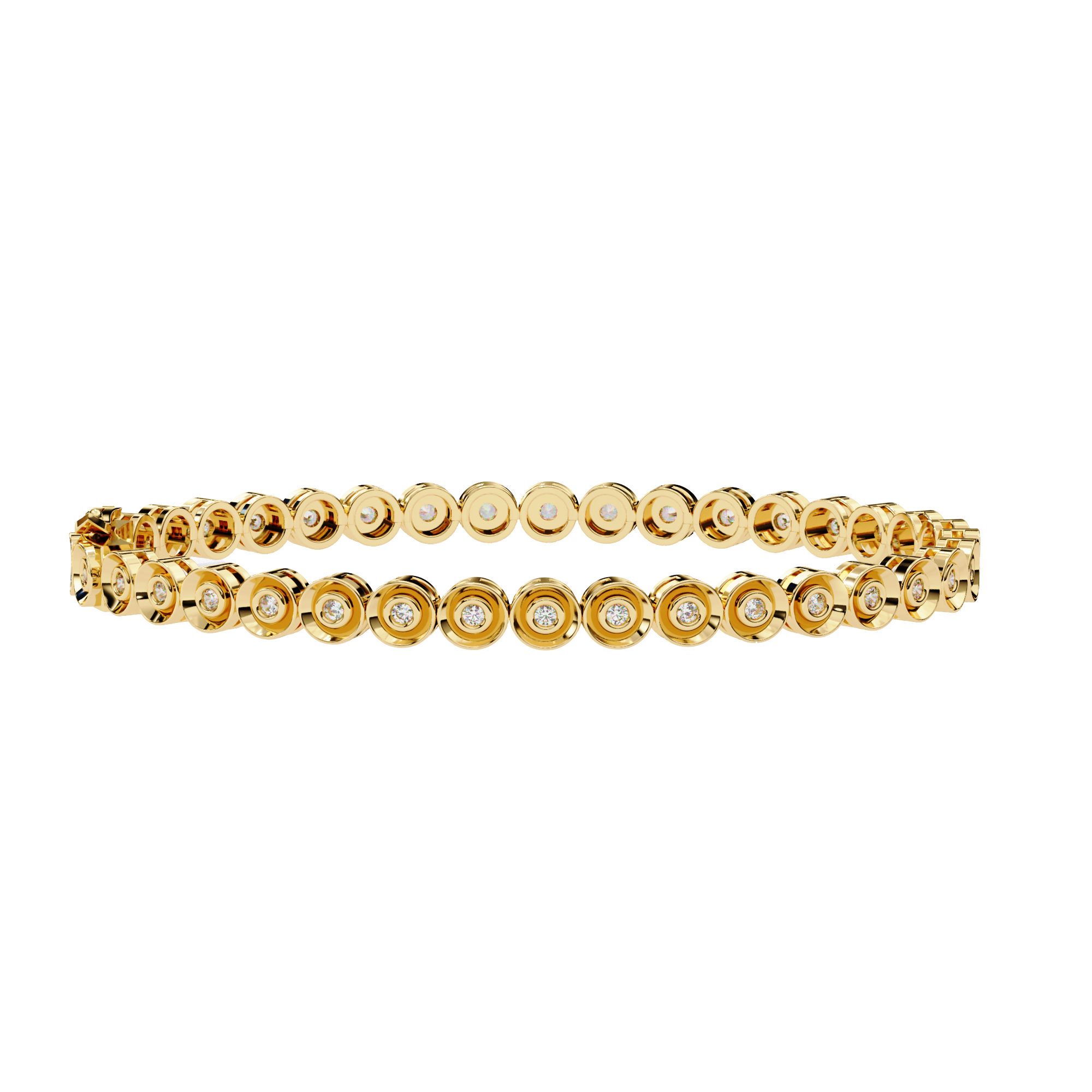 Fabulous  Bracelet With 18k Gold  Lab Grown Diamond.