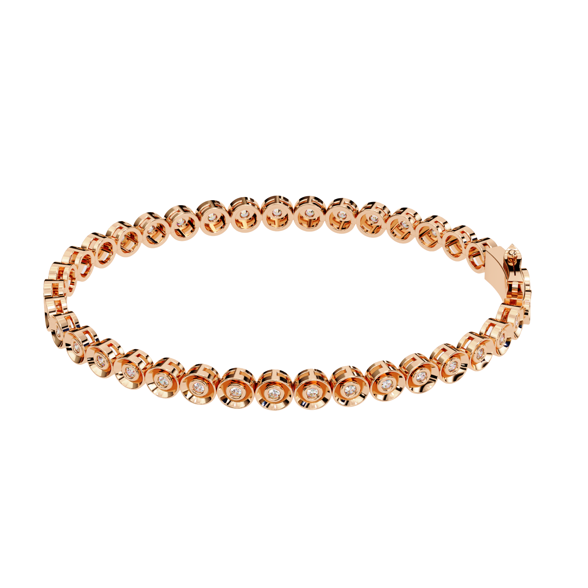 Fabulous  Bracelet With 18k Gold  Lab Grown Diamond.