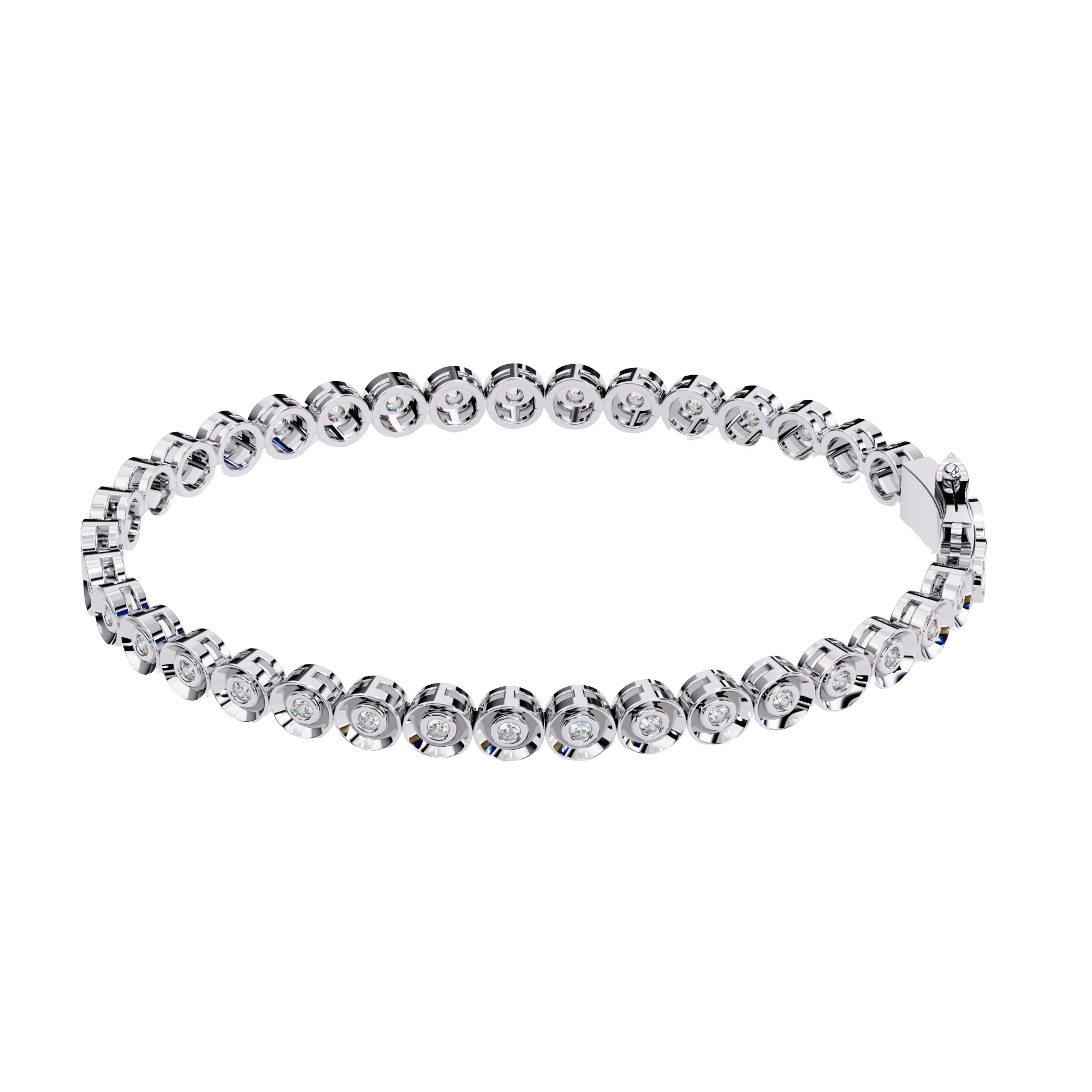 Fabulous  Bracelet With 18k Gold  Lab Grown Diamond.