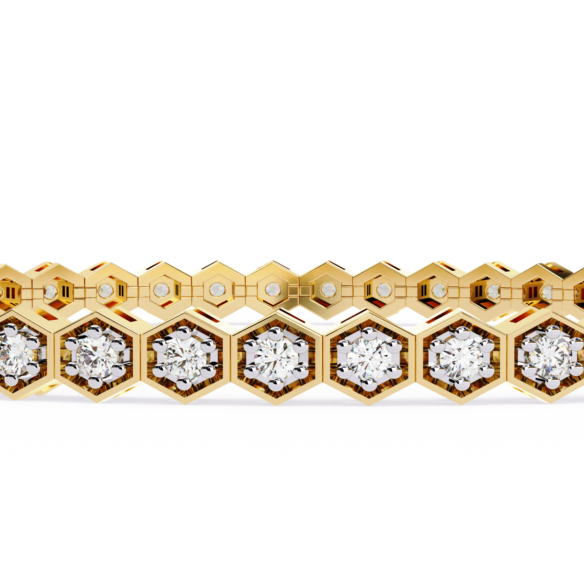Fabulous  Bracelet With 18k Gold  Lab Grown Diamond.