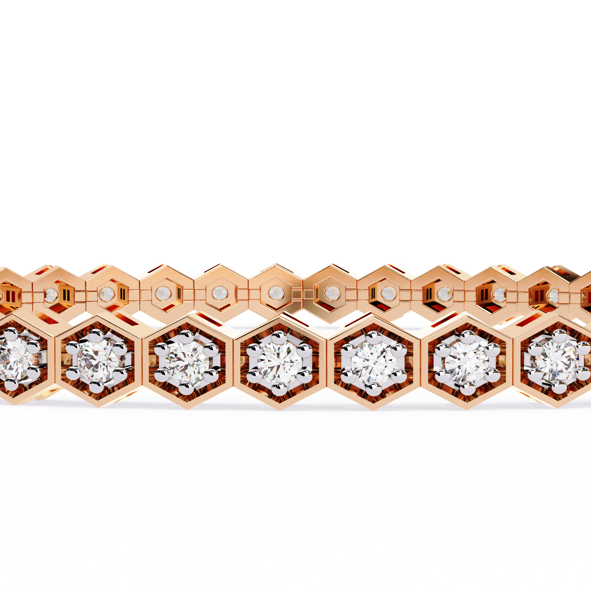 Fabulous  Bracelet With 18k Gold  Lab Grown Diamond.