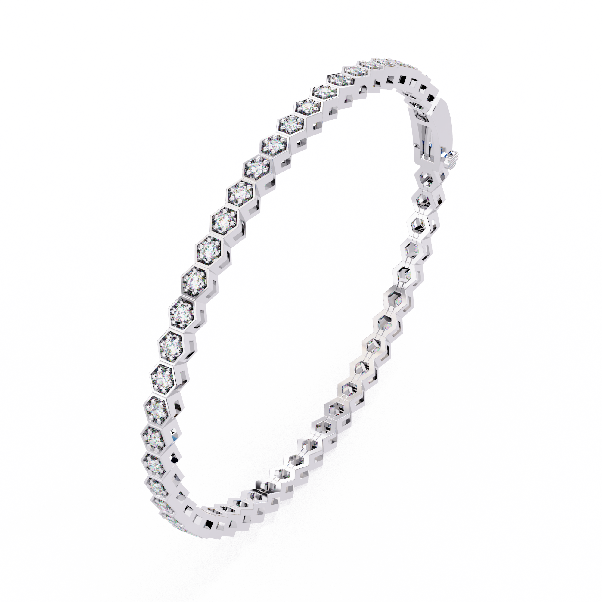 Fabulous  Bracelet With 18k Gold  Lab Grown Diamond.