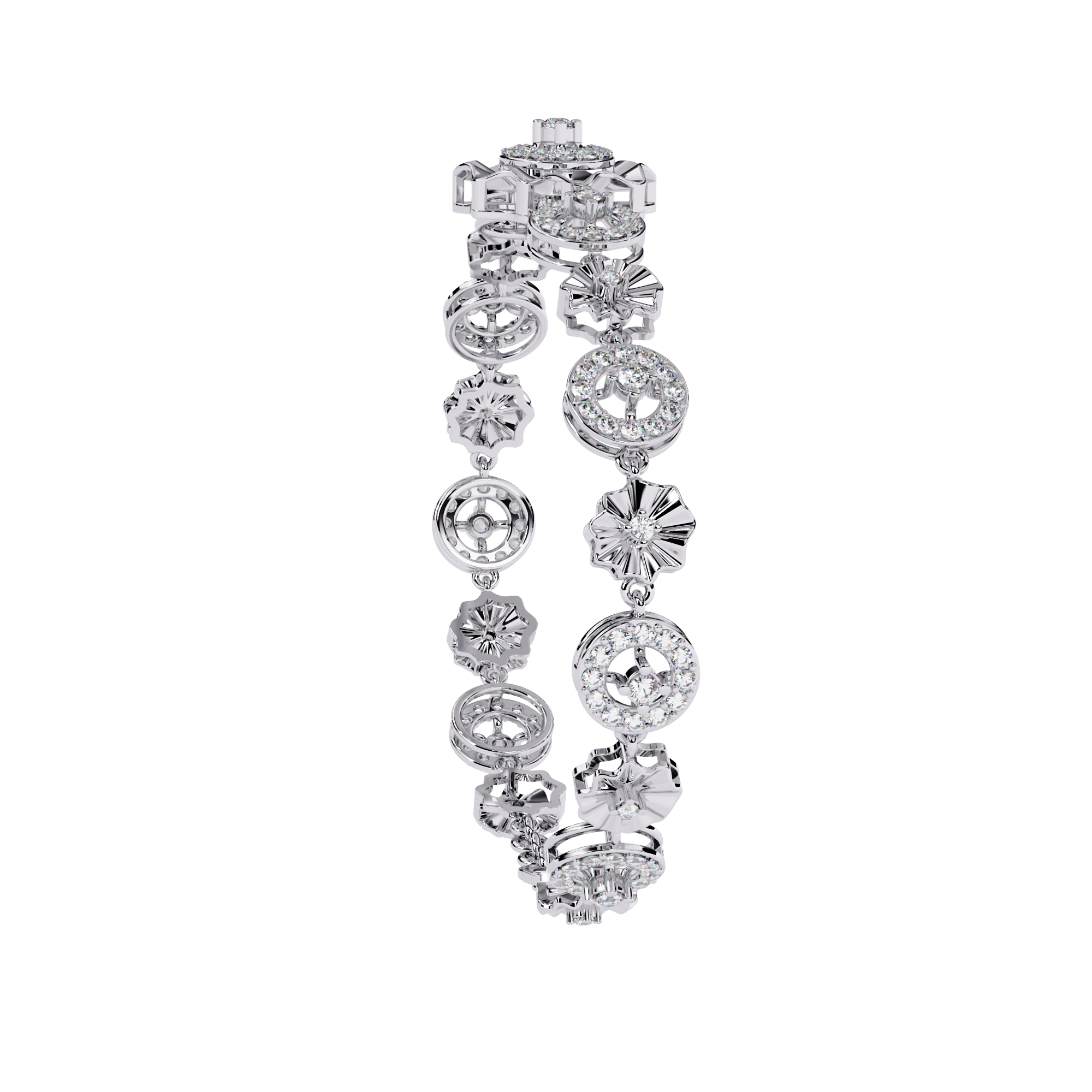 Fabulous  Bracelet With 18k Gold   Lab Grown Diamond.