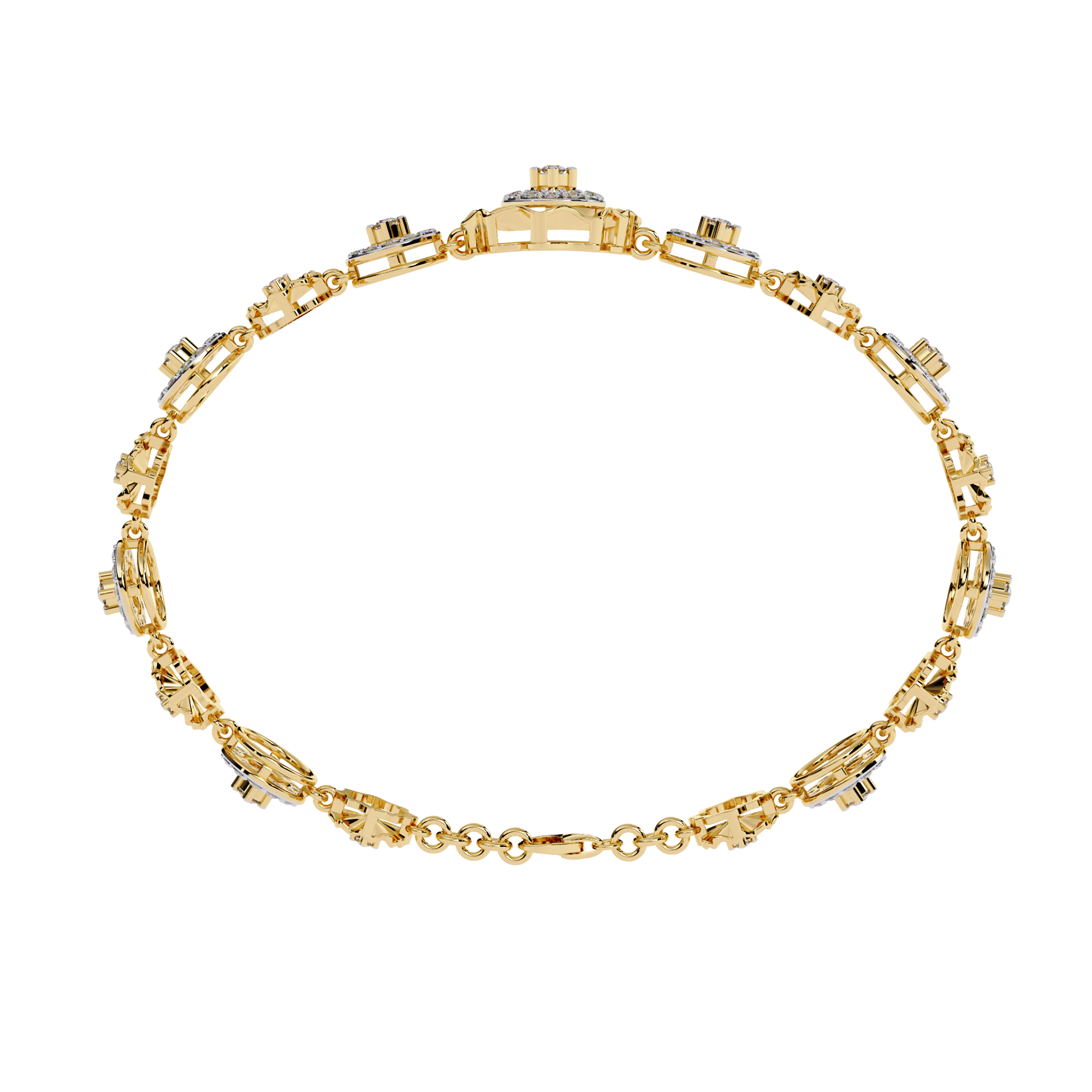 Fabulous  Bracelet With 18k Gold   Lab Grown Diamond.