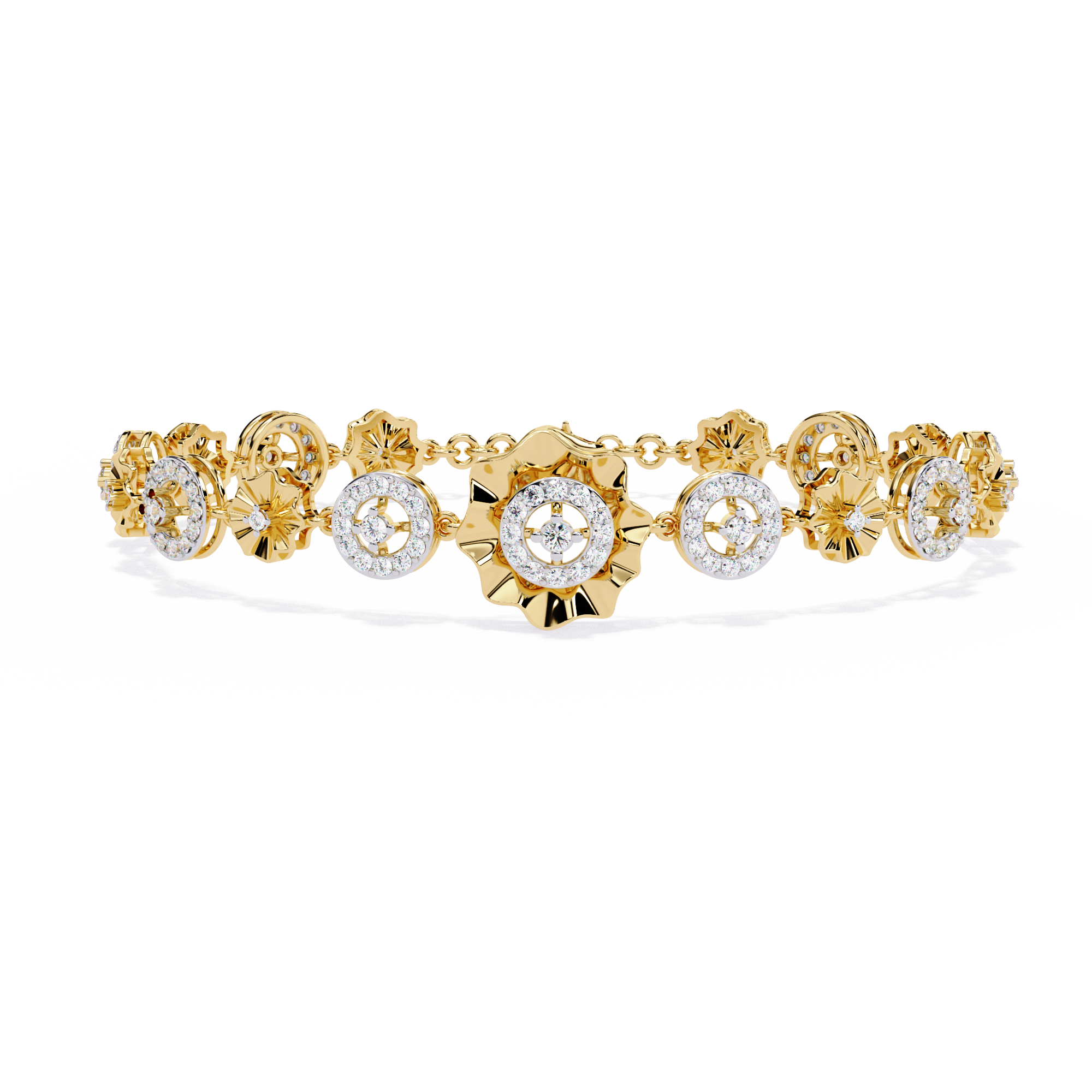 Fabulous  Bracelet With 18k Gold   Lab Grown Diamond.