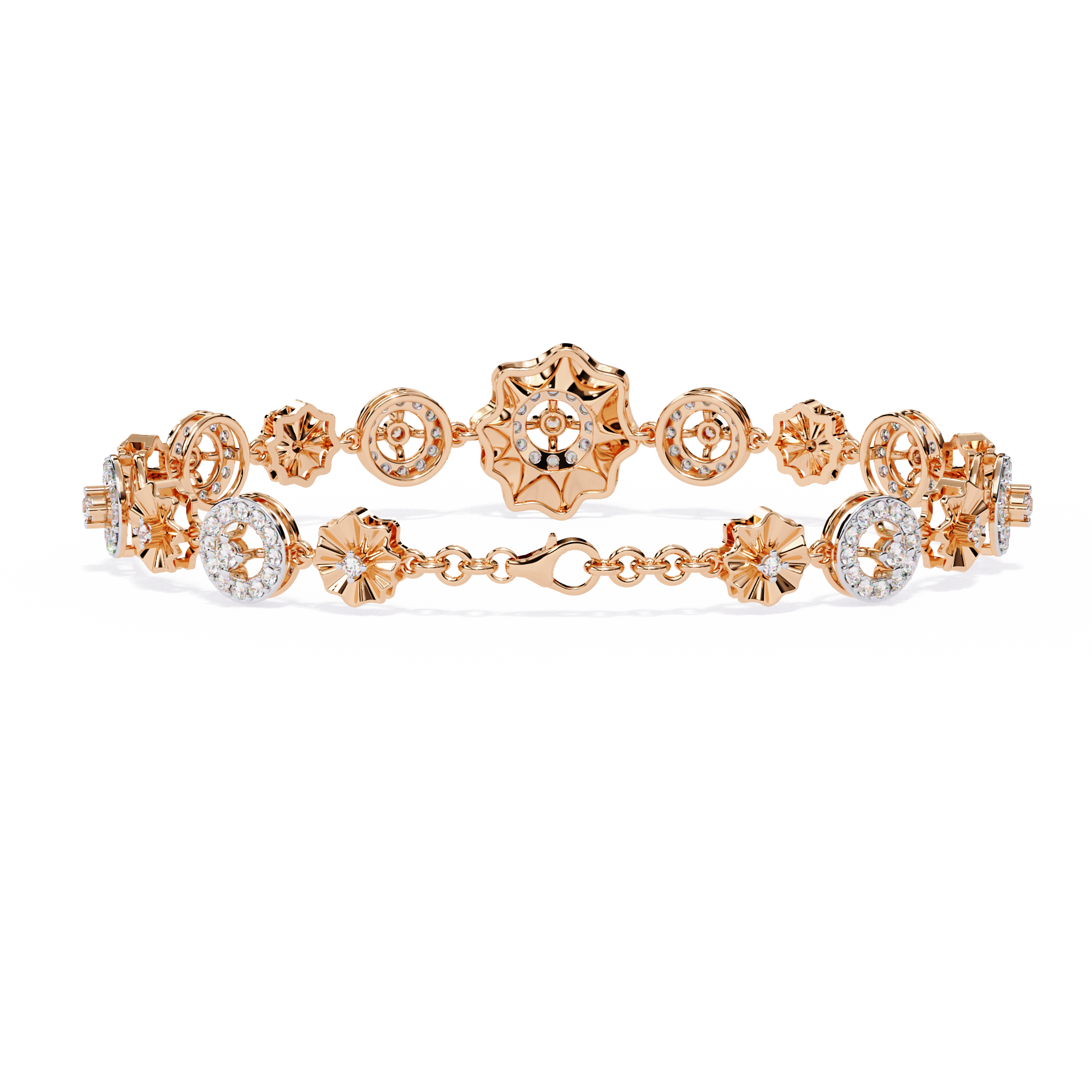 Fabulous  Bracelet With 18k Gold   Lab Grown Diamond.