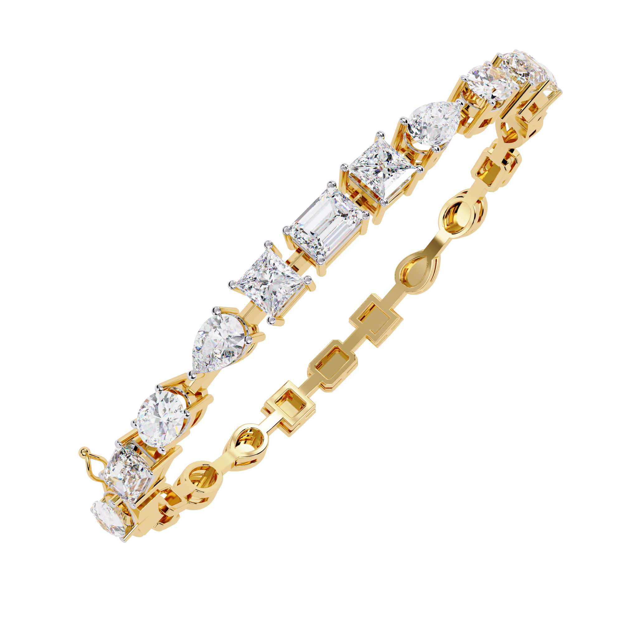Fabulous  Bracelet With 18k Gold   Lab Grown Diamond.