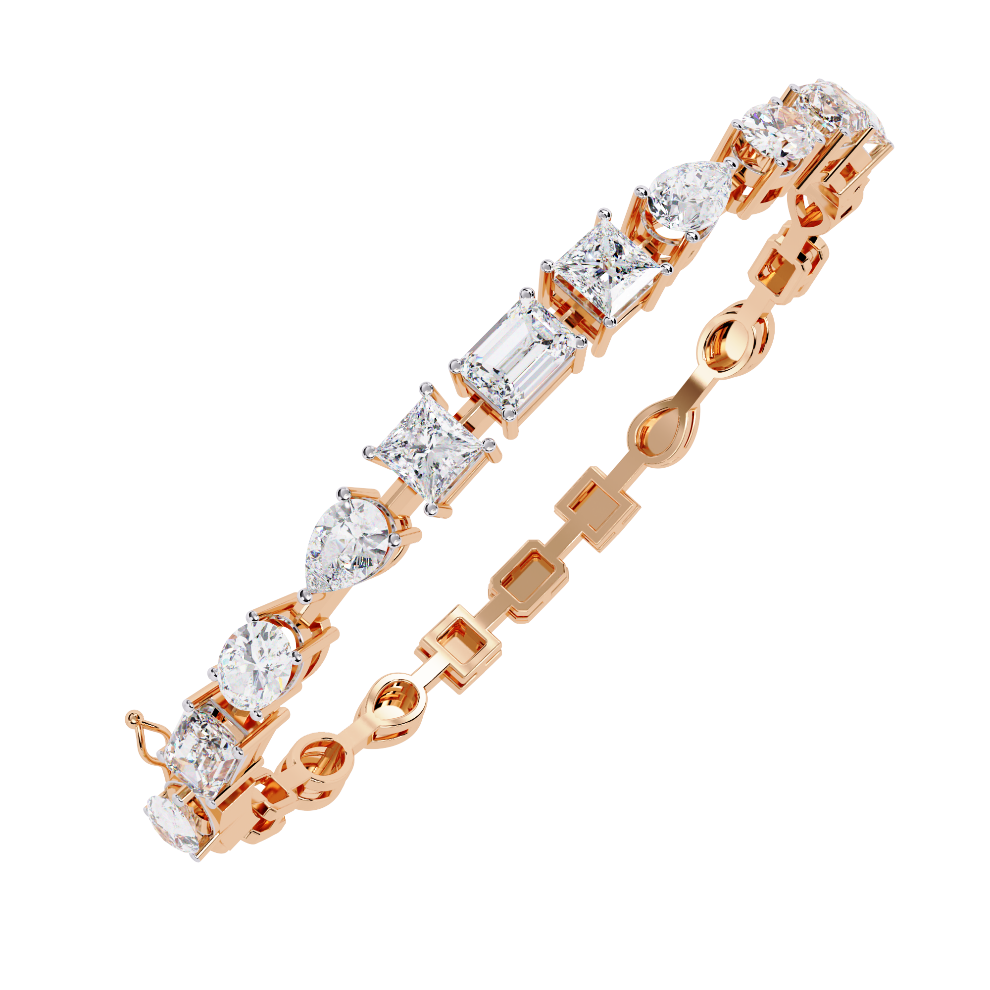 Fabulous  Bracelet With 18k Gold   Lab Grown Diamond.