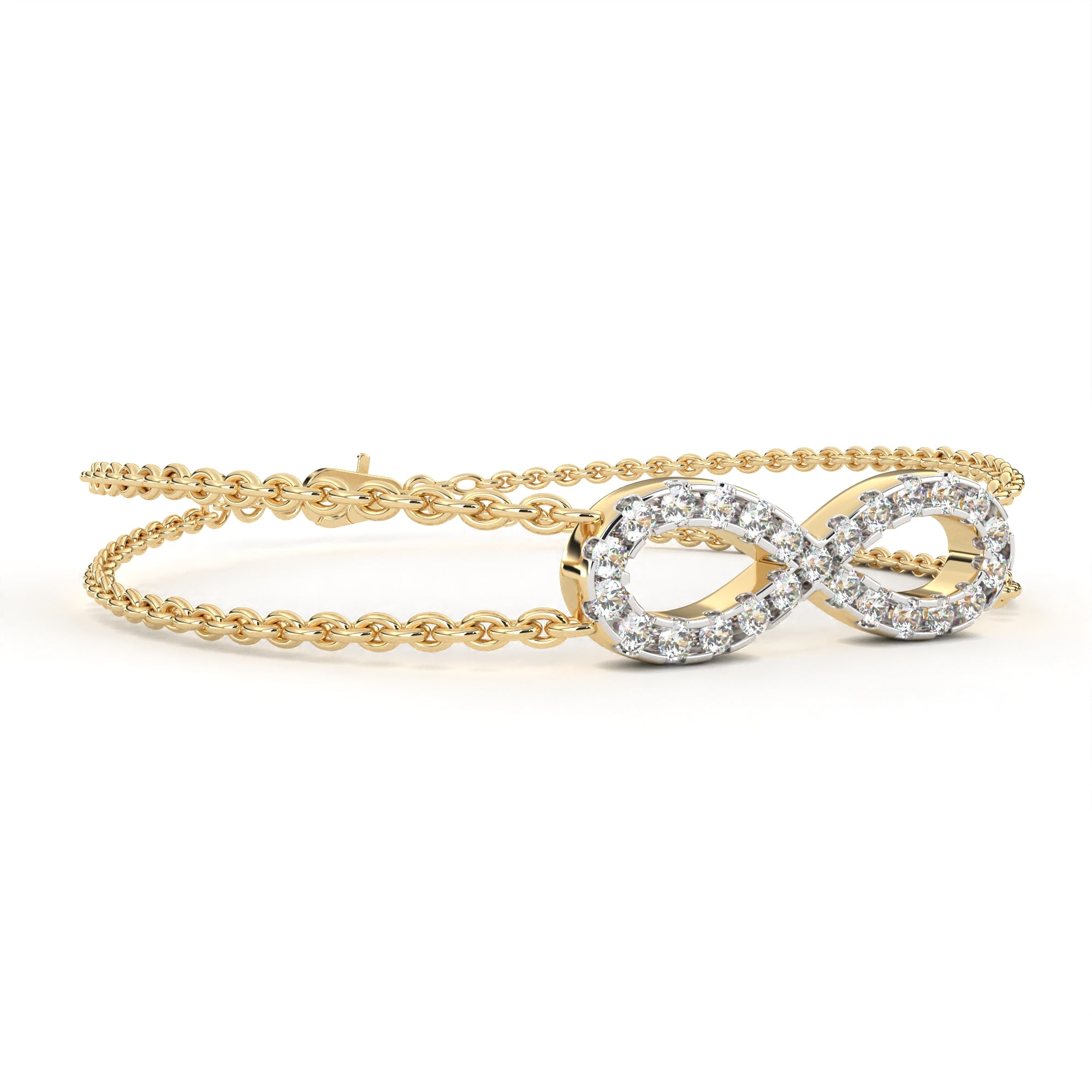 Beautiful Bracelet With 18k Gold  Lab Grown Diamond.