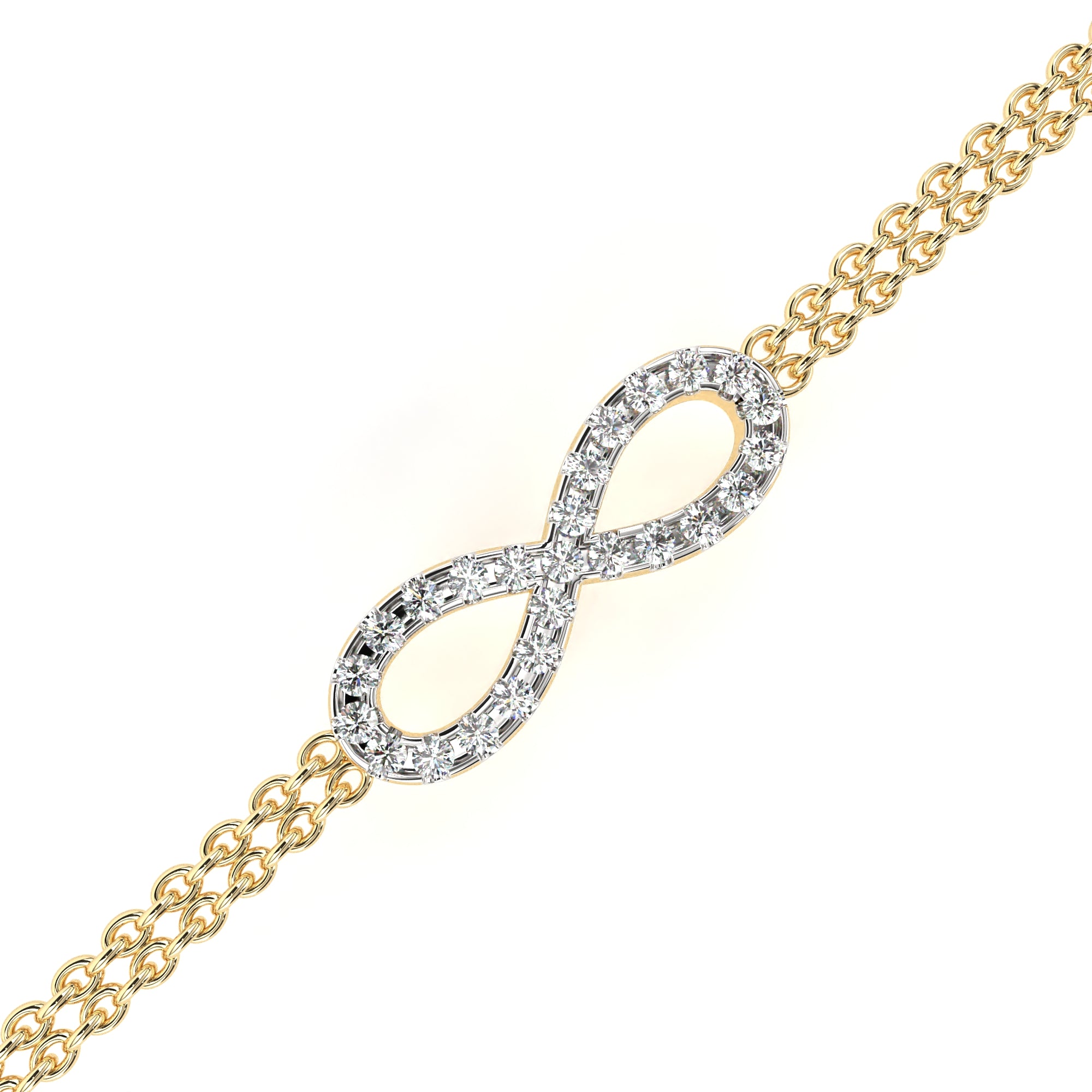 Beautiful Bracelet With 18k Gold  Lab Grown Diamond.