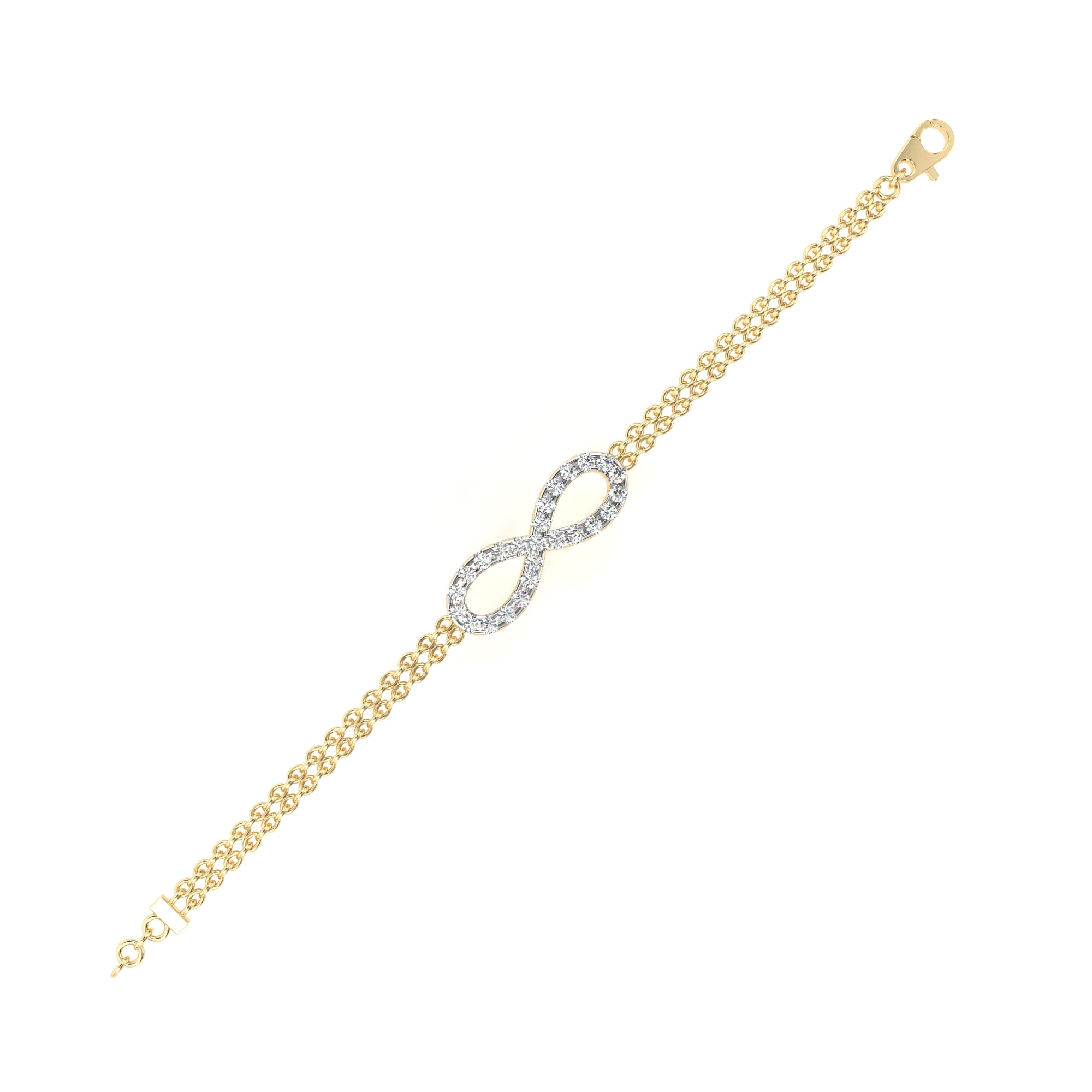 Beautiful Bracelet With 18k Gold  Lab Grown Diamond.