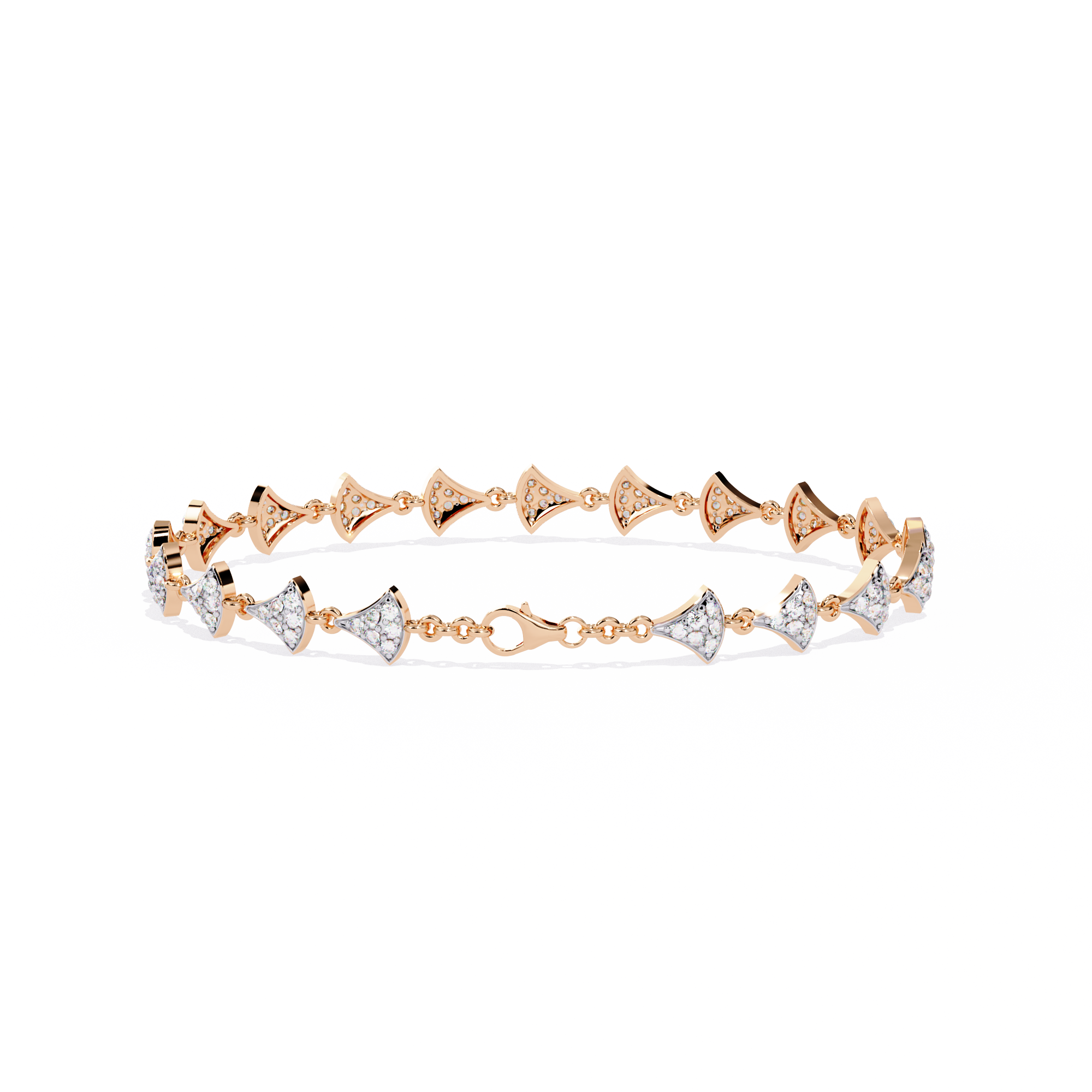 Fabulous  Bracelet With 18k Gold  Lab Grown Diamond.