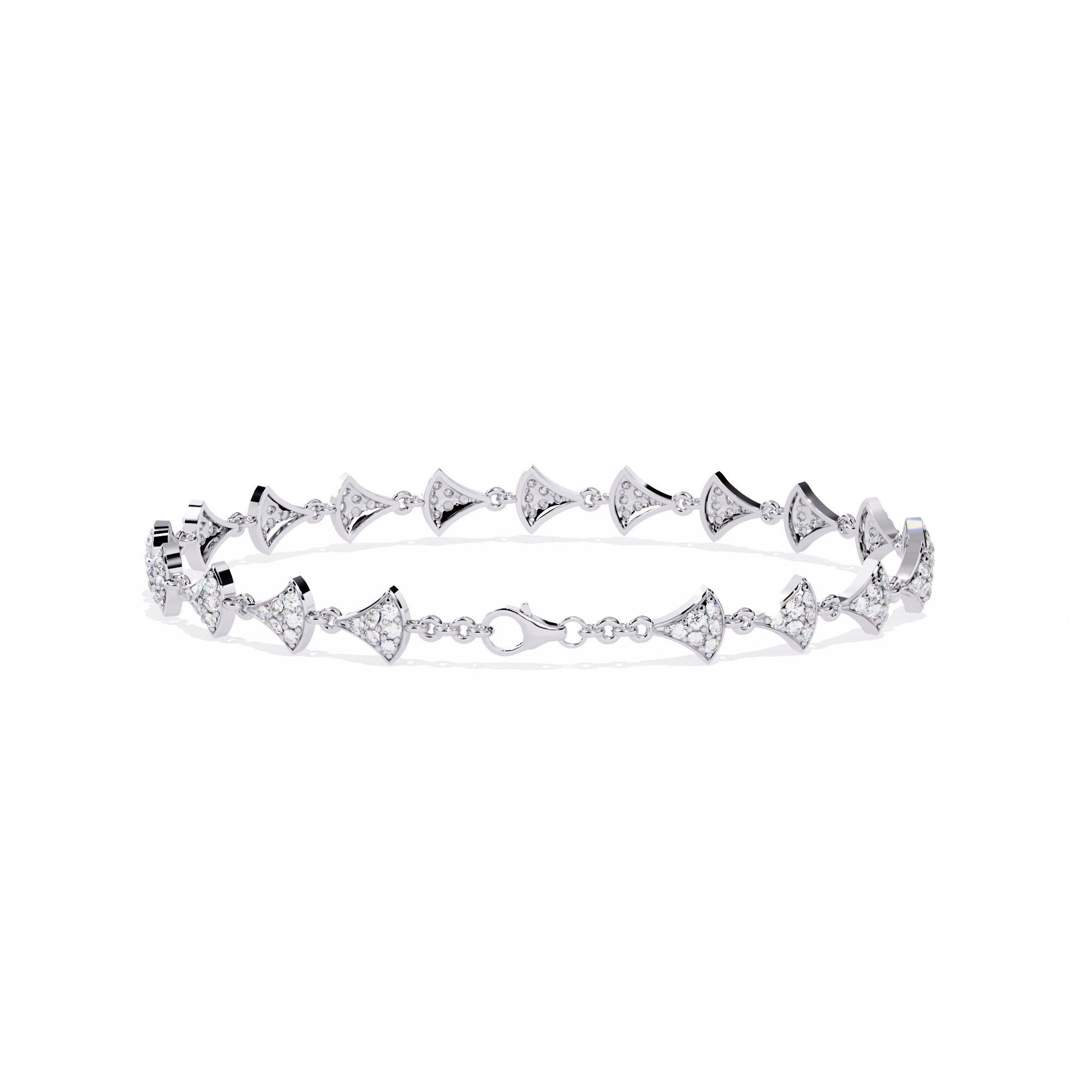 Fabulous  Bracelet With 18k Gold  Lab Grown Diamond.